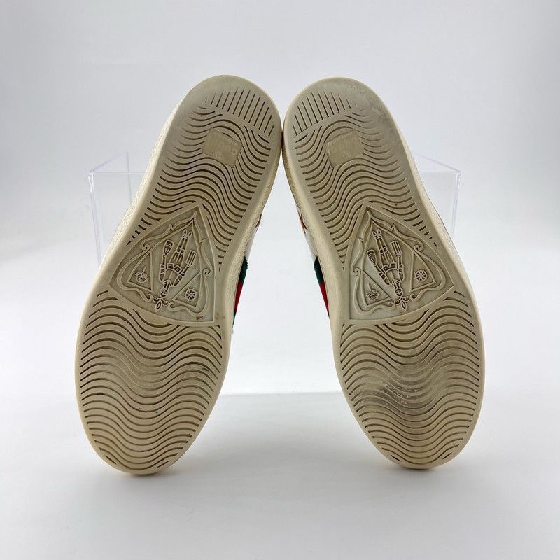 Gucci Gucci Ace Leather Embroidered Sneakers for Men Size US 8 / EU 41 - 4 Thumbnail