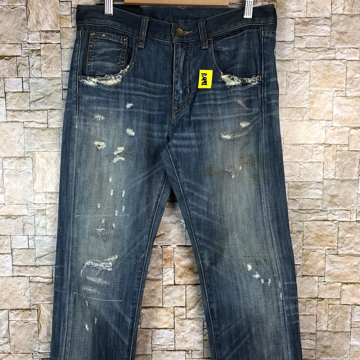 Japanese Brand Japanese Brand Blue Distressed Denim Pants #A997 Size US 28 / EU 44 - 5 Thumbnail