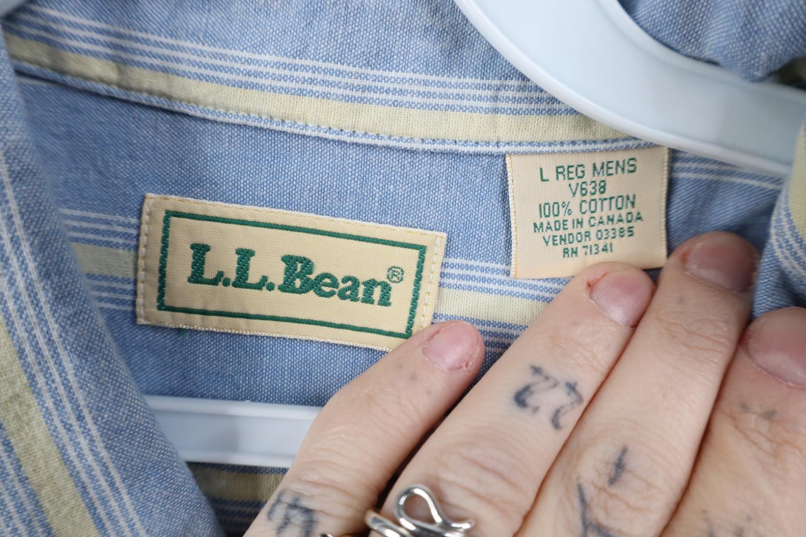 L.L. Bean Vintage 90s LL Bean Block Short Sleeve Button Down Shirt Size US L / EU 52-54 / 3 - 6 Thumbnail