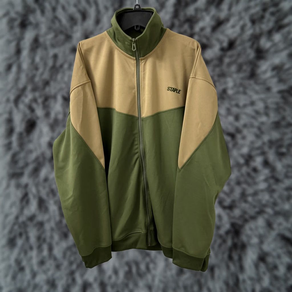 Vintage Staple Pigeon Jacket Mens M Green Full Zip Bomber Jacket 90s Hip Hop Long Coat Size US M / EU 48-50 / 2 - 1 Thumbnail