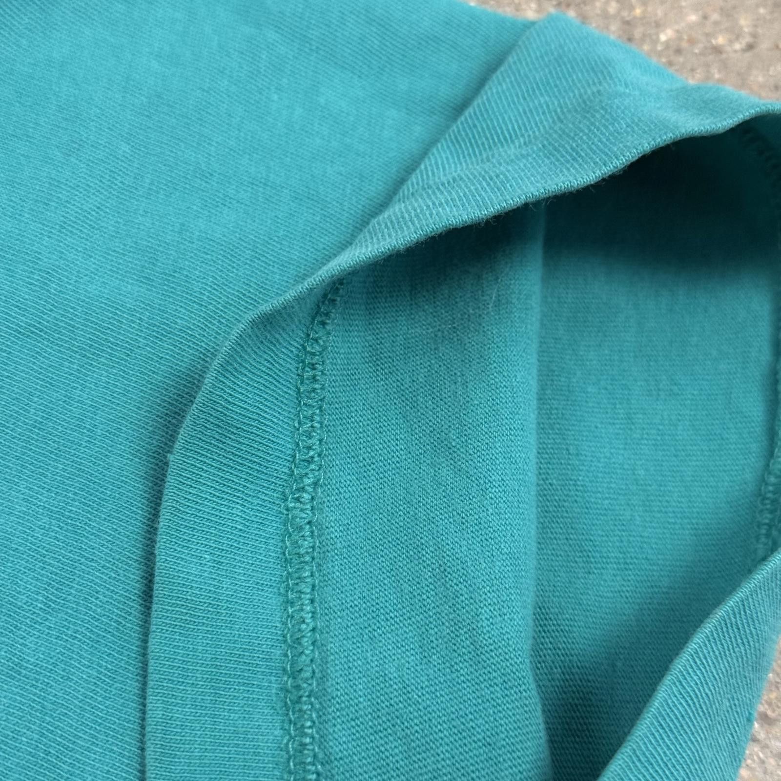 Towncraft Vtg 80s Single Stitch JCPenney Teal Blank Shirt Men L USA Size US L / EU 52-54 / 3 - 4 Thumbnail