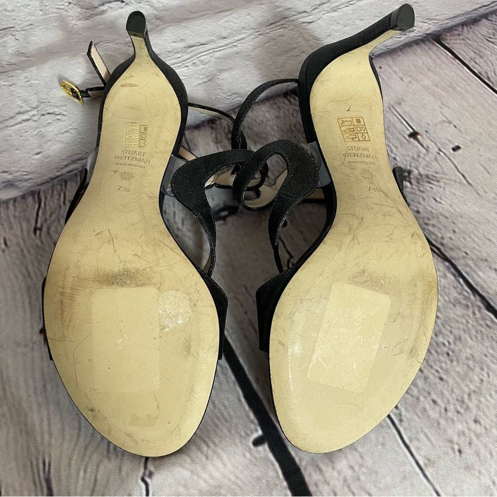 Stuart Weitzman New Stuart Weitzman Mariposa Glitter Leather Sandals Size 7 Size US 7.5 / IT 37.5 - 6 Thumbnail