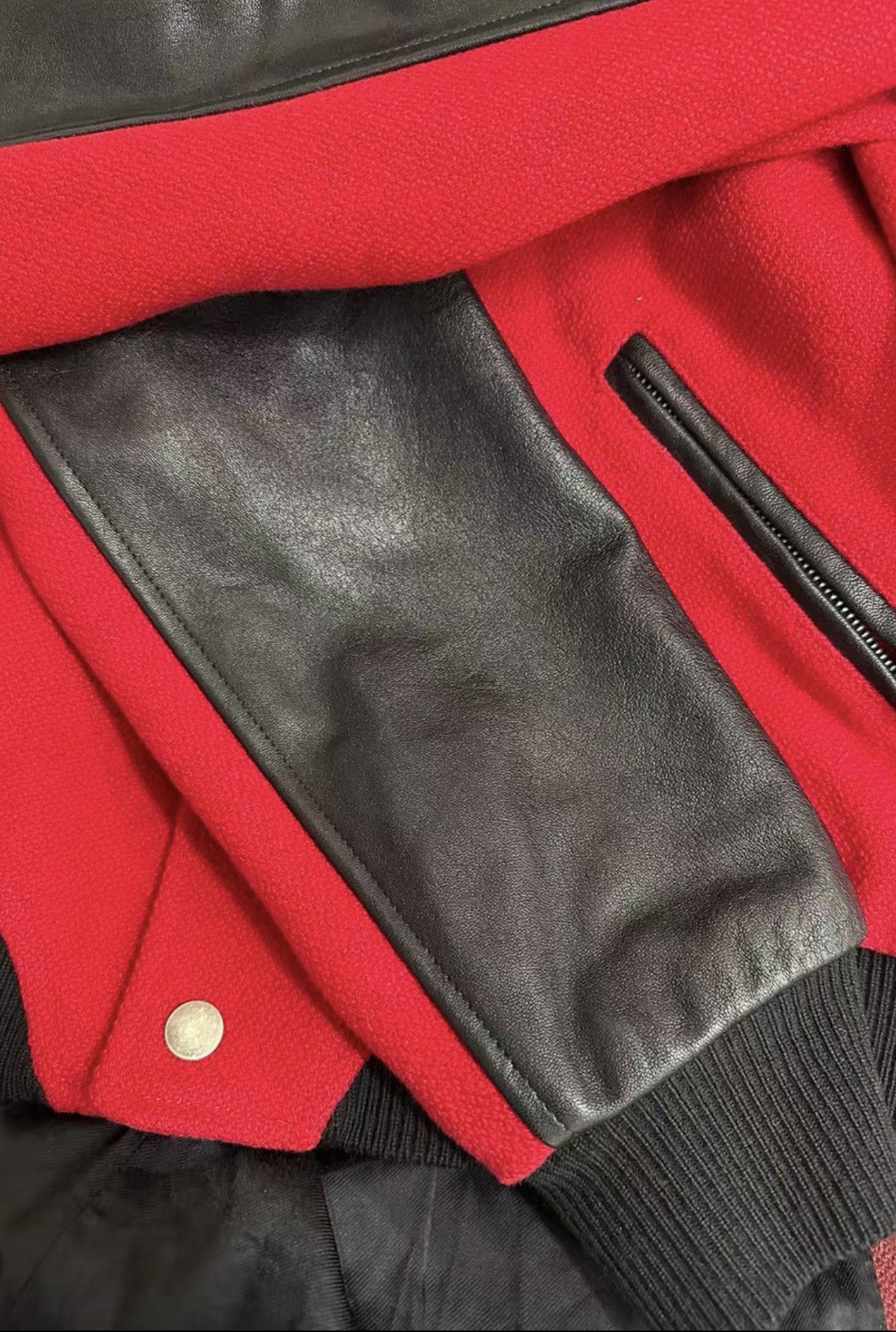 Saint Laurent Paris Saint Laurent Paris SLP 2017FW Red & Black Leather Heaven Size US L / EU 52-54 / 3 - 5 Thumbnail