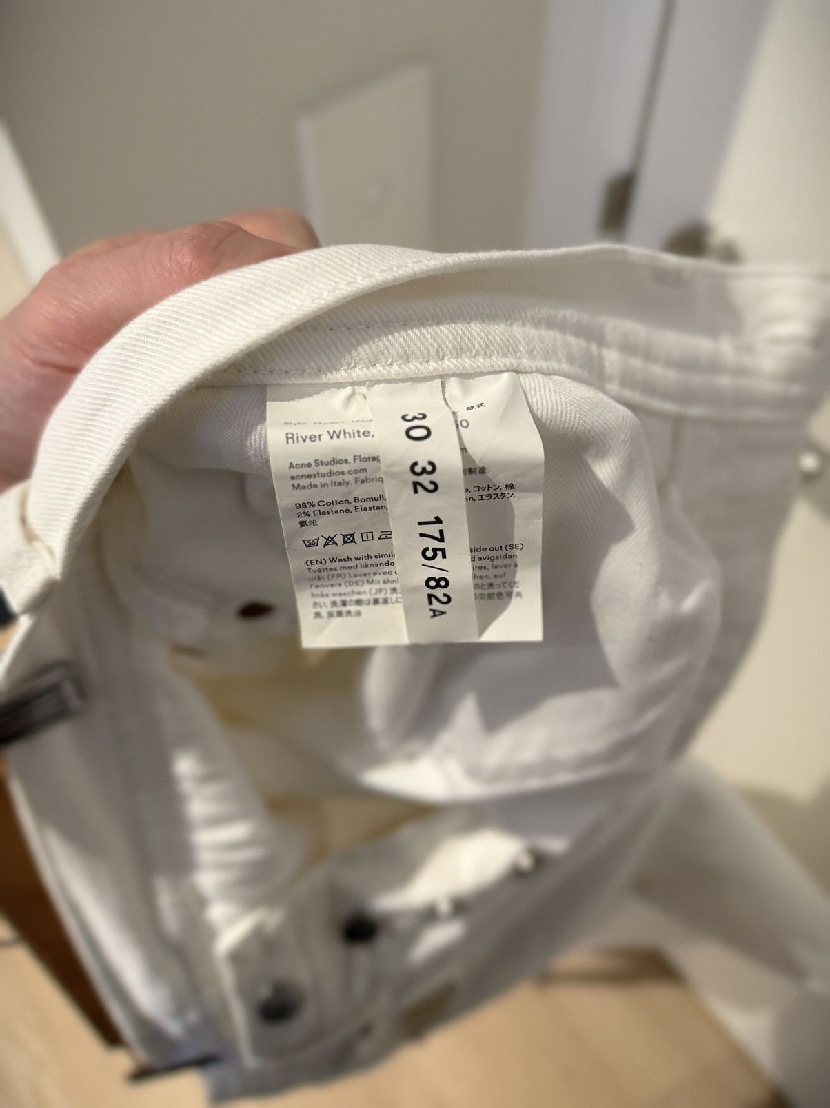 Acne Studios Acne Studio River White jeans Size US 30 / EU 46 - 5 Thumbnail