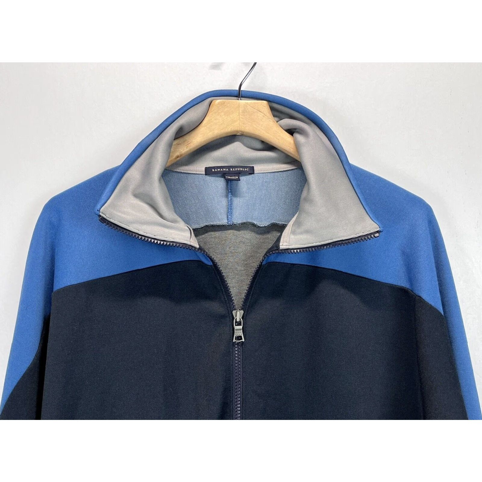 Banana Republic Banana Republic Track Jacket Sz XXL 2XL Mens Full Zip Navy Blue Casual Retro Size US XXL / EU 58 / 5 - 4 Thumbnail