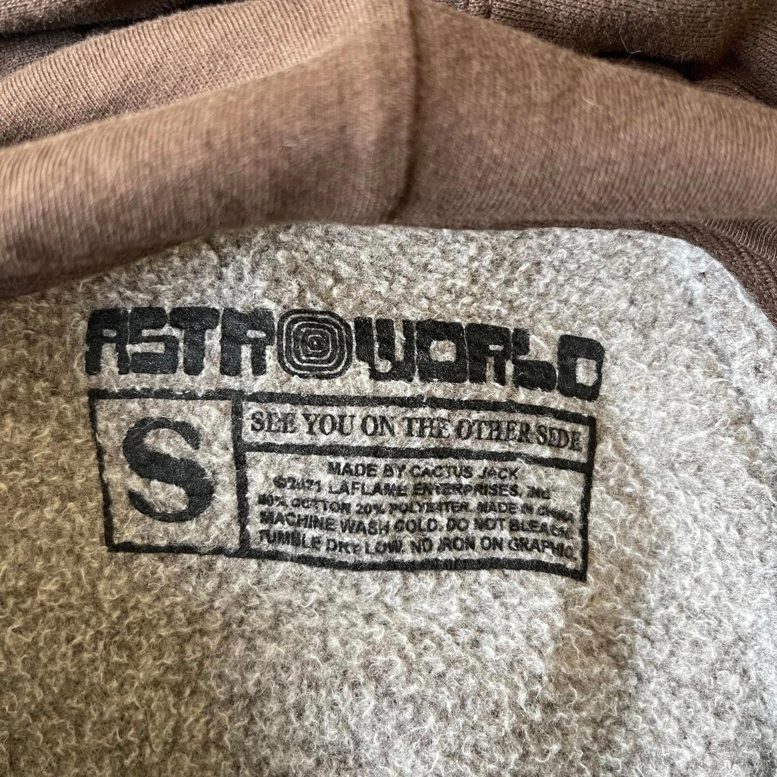 Travis Scott Travis Scott Astroworld 2021 Flame Guy Hoodie Brown Small Size US S / EU 44-46 / 1 - 4 Thumbnail