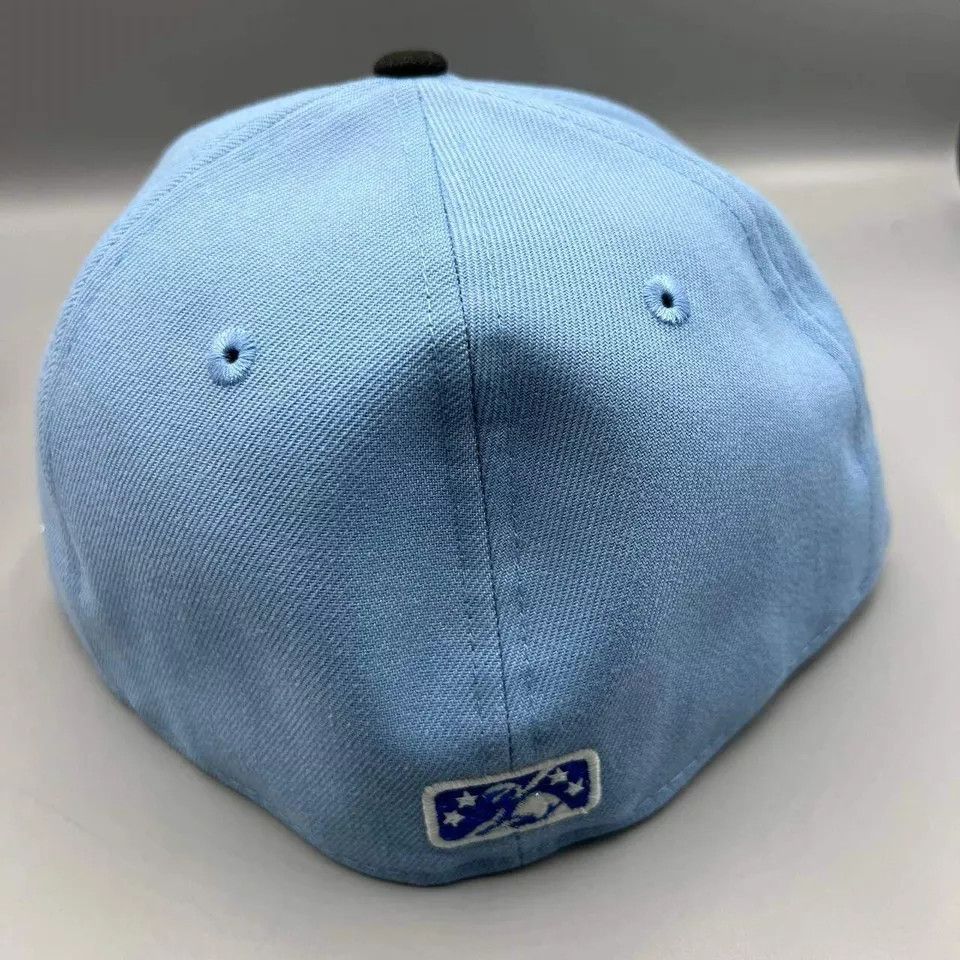 New Era Oklahoma City Dodgers Hat Men 7 1/2 Cielo Azul MiLB Fitted Size ONE SIZE - 5 Thumbnail