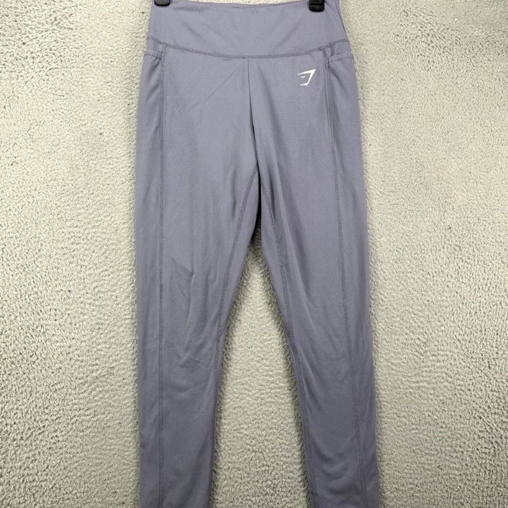 Gymshark Gymshark Leggings Womens Medium Grey Stretch Knit Polyester Spandex Casual Activewear Size 32" / US 10 / IT 46 - 2 Thumbnail