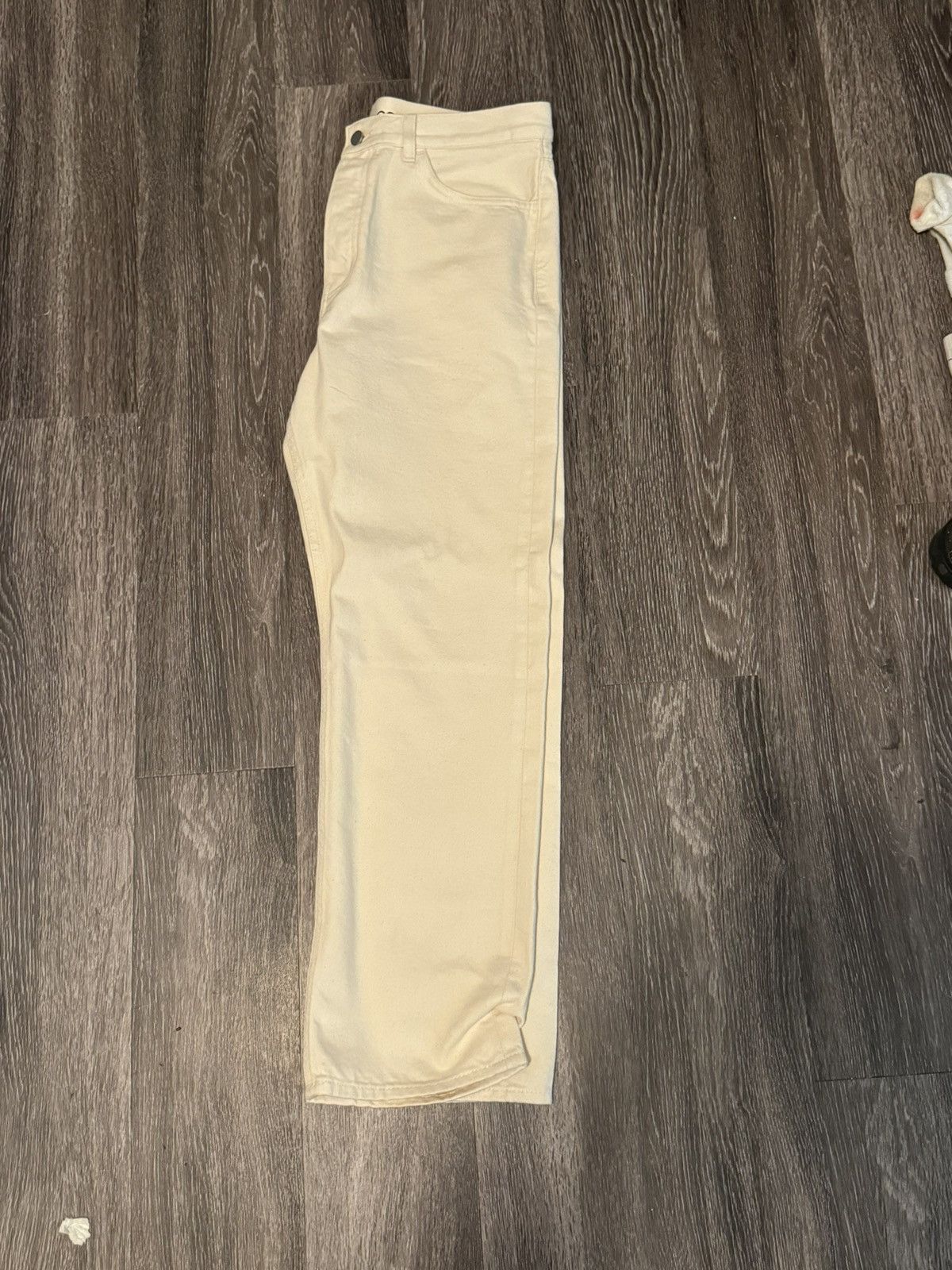 image of Cos Regular-Fit Straight-Leg Jeans 32/30 Ecru in White, Men's