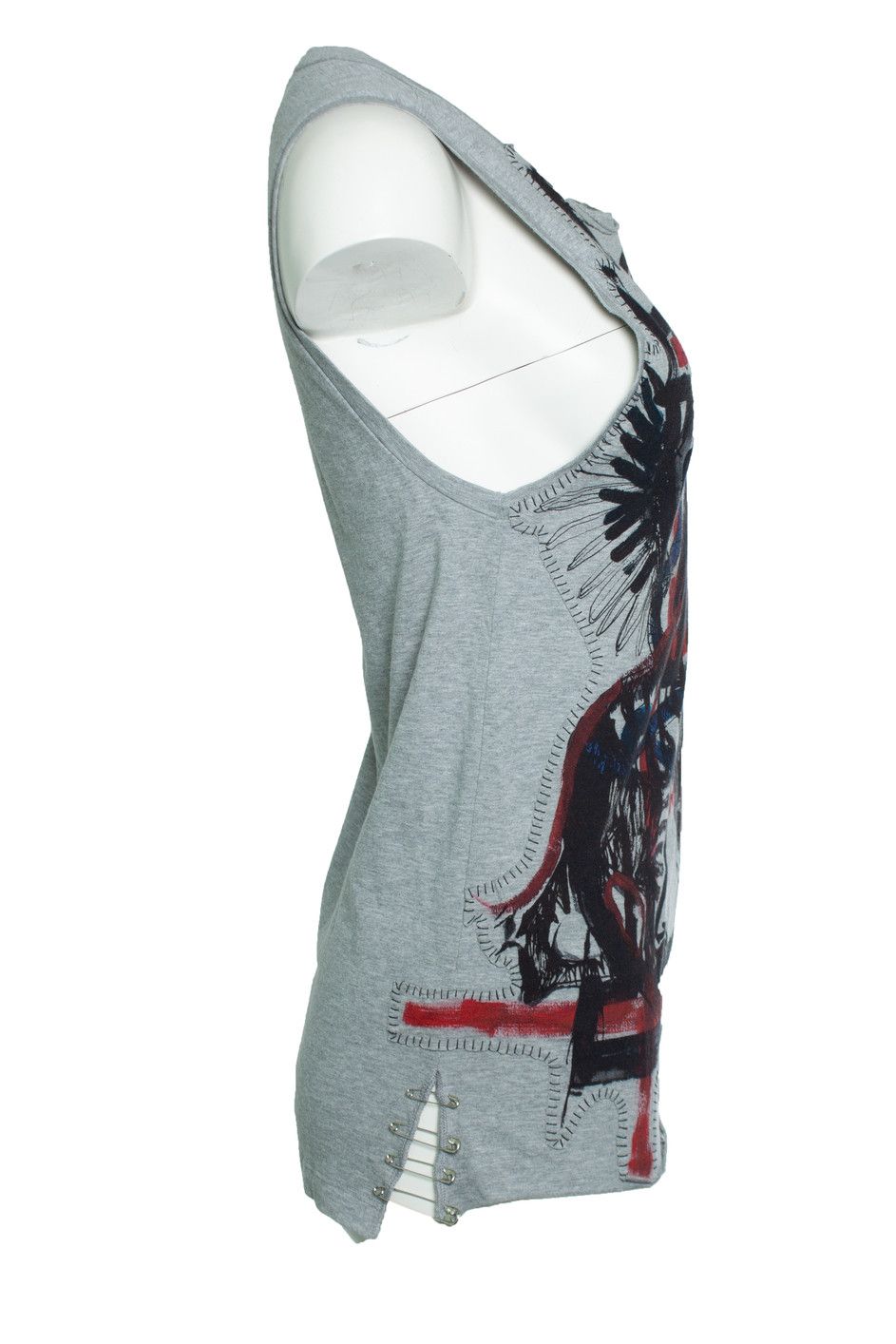 Balmain Balmain, Punk patched tiger tanktop Size XS / US 0-2 / IT 36-38 - 3 Thumbnail