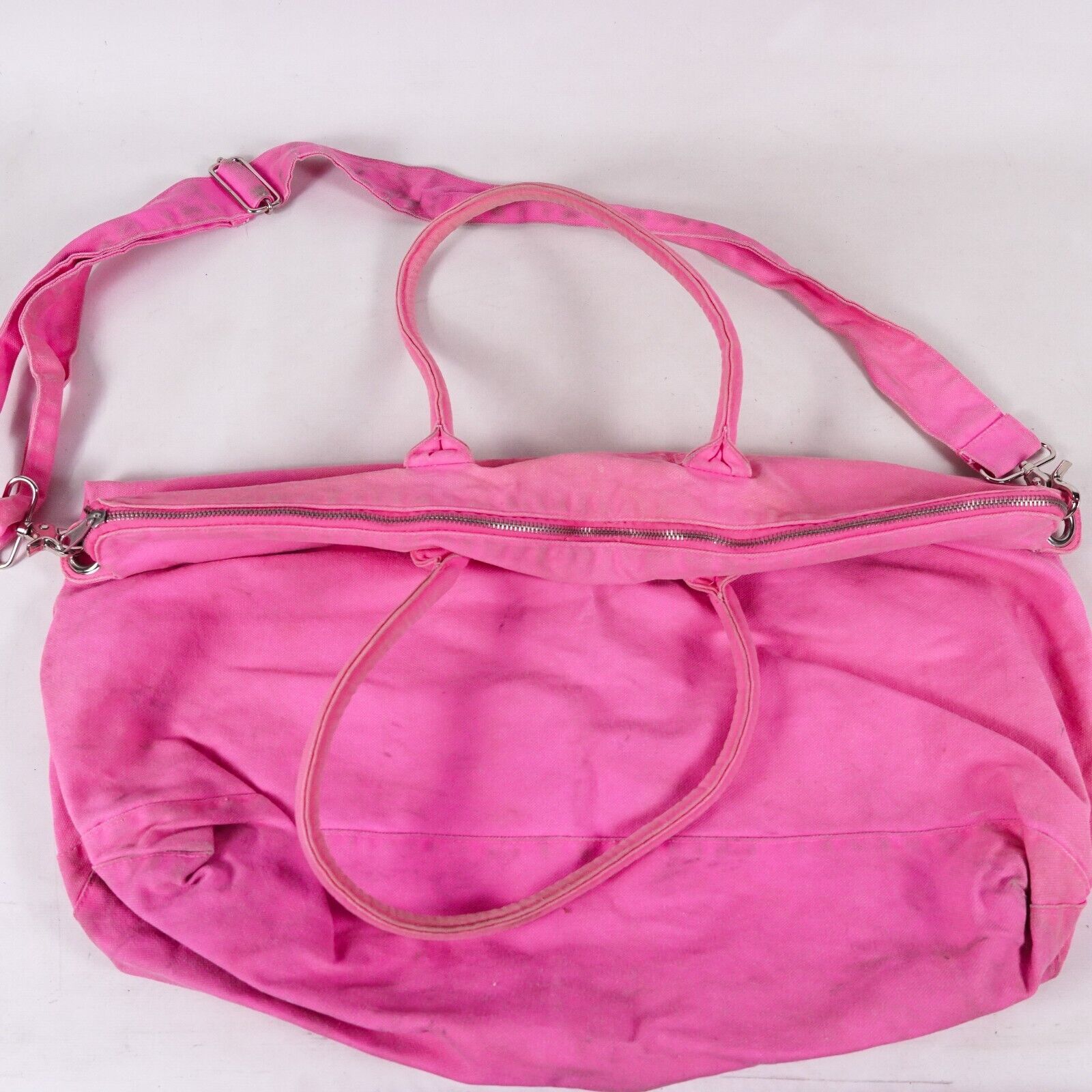 Victoria's Secret Victoria's Secret Pink Canvas Hand Bag Satchel Beach Tote Size ONE SIZE - 3 Thumbnail