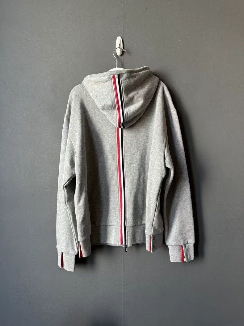 Thom Browne Thom browne Gray back colored zipper hoodie 2503-Nextarrow Size US XL / EU 56 / 4 - 2 Thumbnail
