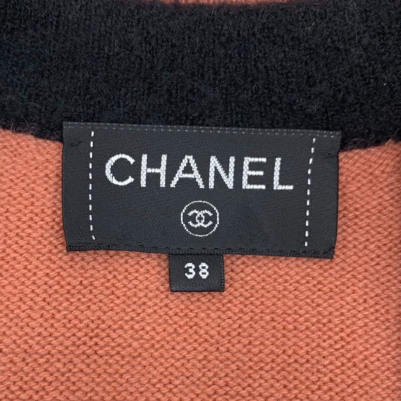 Chanel Chanel Orange cashmere V-neck sleeveless single-breasted l Size S / US 4 / IT 40 - 7 Thumbnail