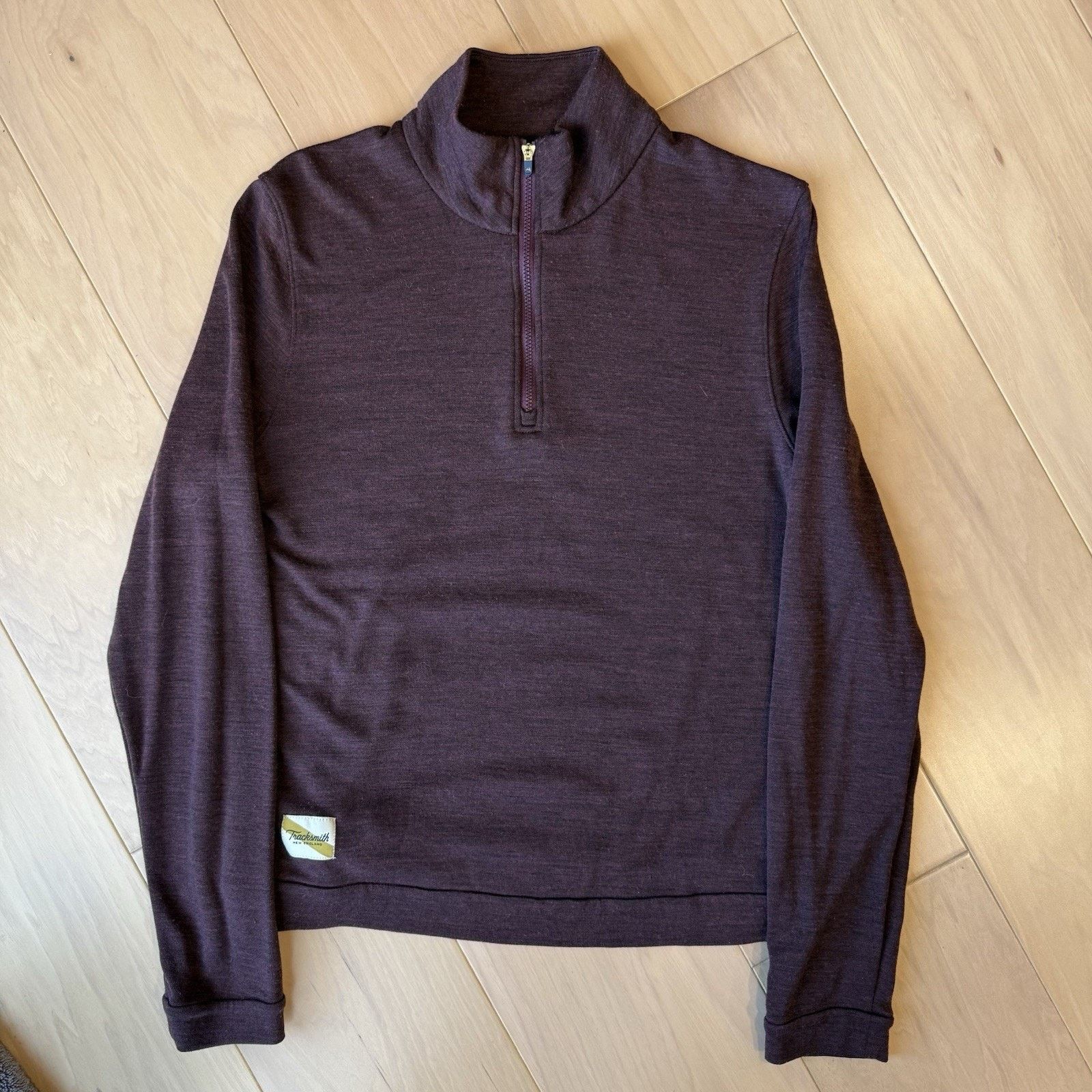 Tracksmith New England Tracksmith Merino Wool 1/4 Zip Pullover Women's M Maroon Size M / US 6-8 / IT 42-44 - 2 Thumbnail