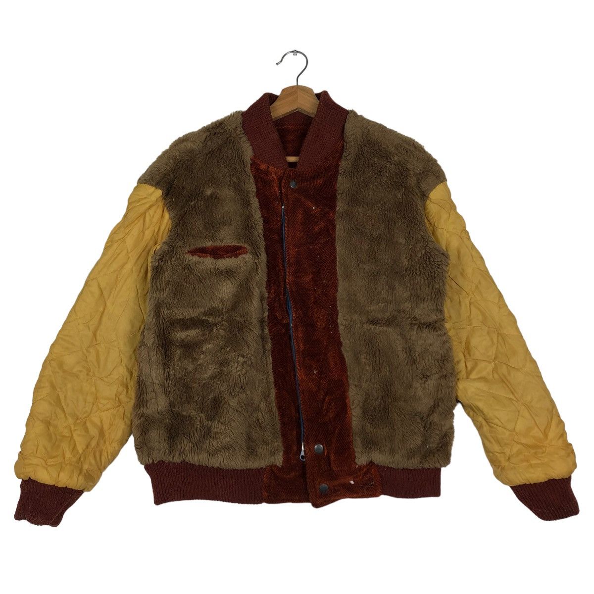 Toyo Enterprises 🔥80’s VTG BOMBER JACKET MINK FUR LINING HON JIN OPTI ZIPPER Size US M / EU 48-50 / 2 - 15 Thumbnail