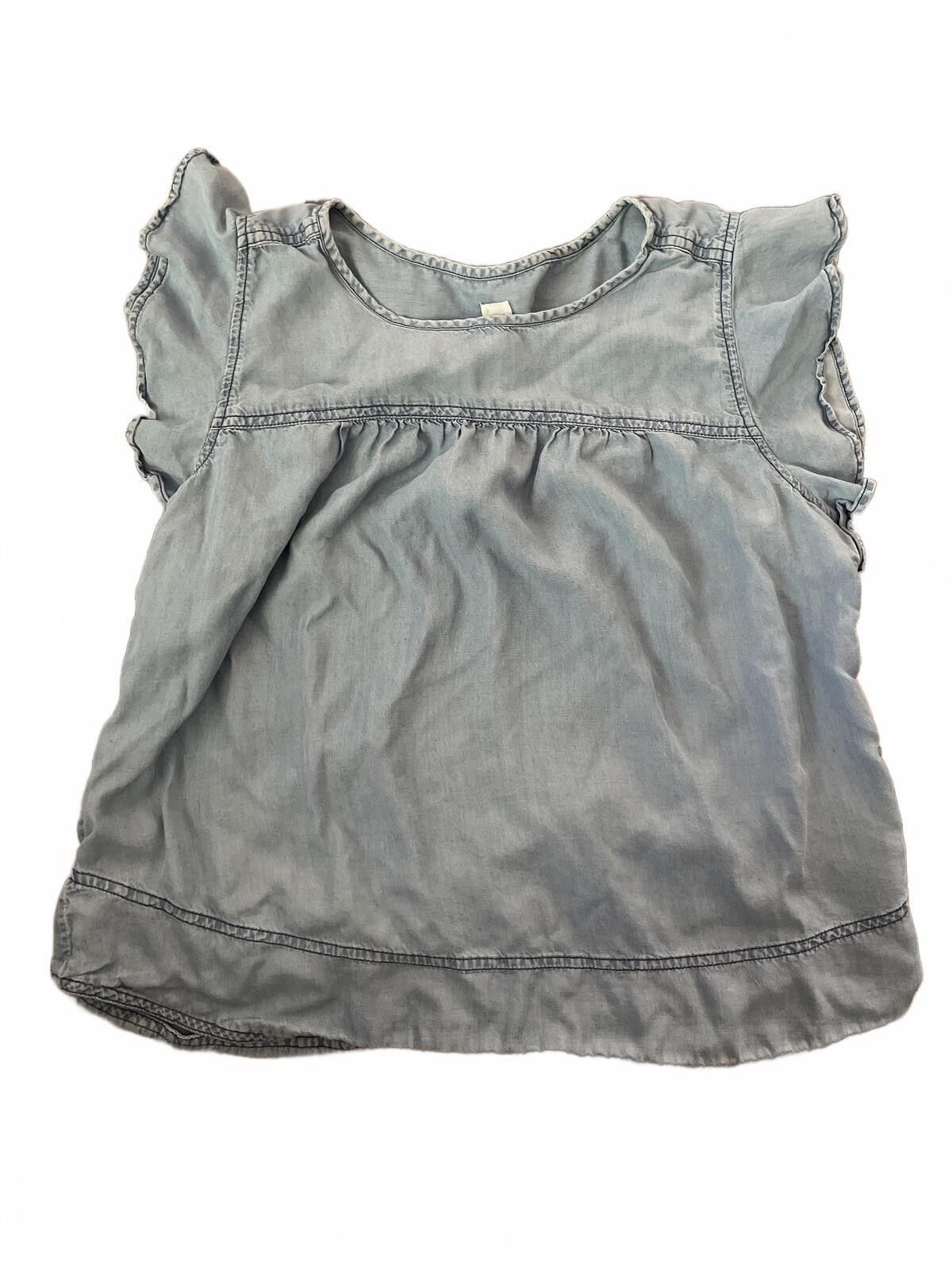 Gap GAP Blouse Top Women's Size Medium Blue Jean Ruffle Whimsy Size M / US 6-8 / IT 42-44 - 1 Thumbnail