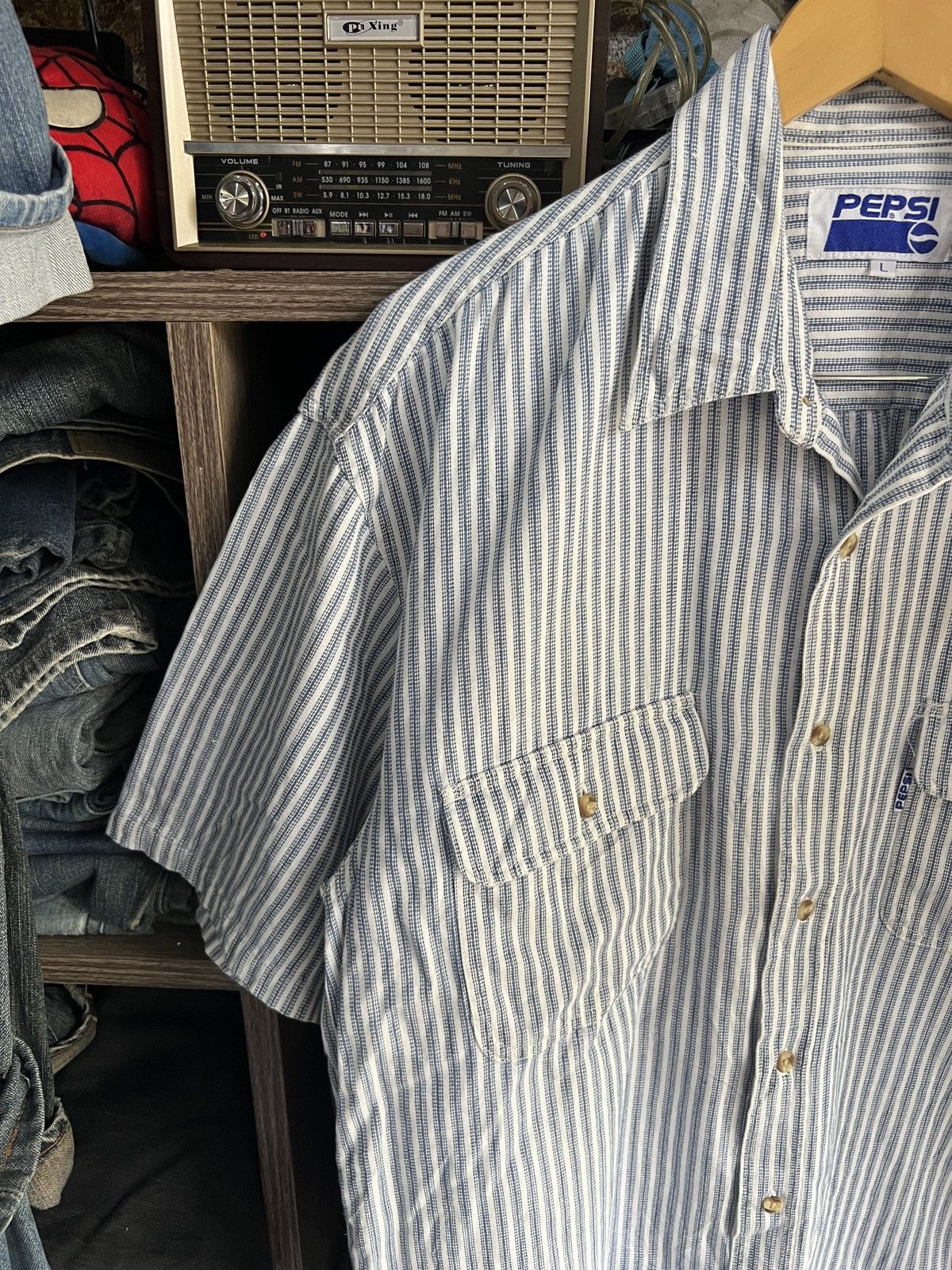 Pepsi 🔥Pepsi Double Pockets Button Up Shirt Size US L / EU 52-54 / 3 - 5 Thumbnail