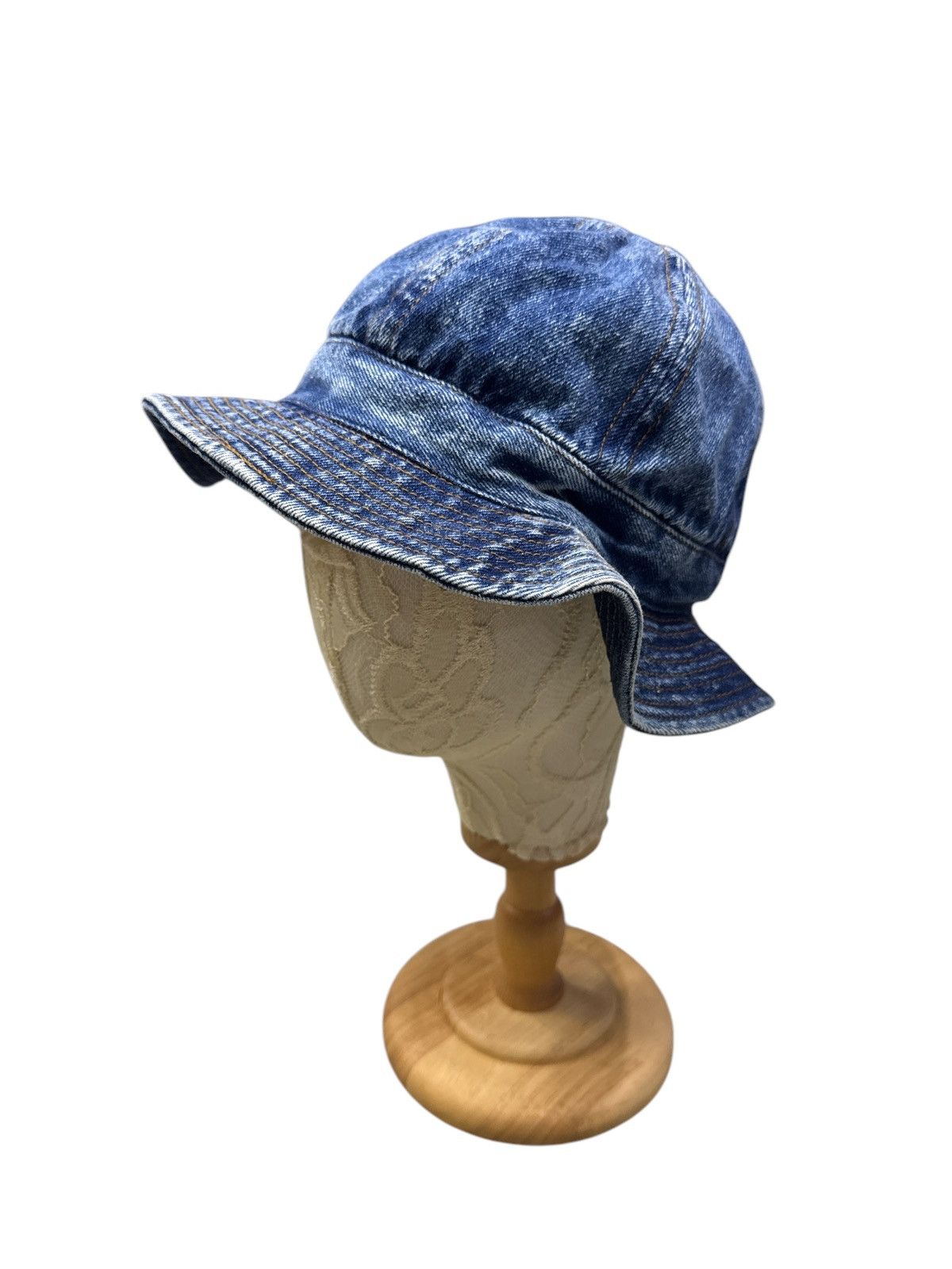 Japanese Brand VINTAGE HANDMADE IGLOO DENIM HAT Size ONE SIZE - 2 Thumbnail