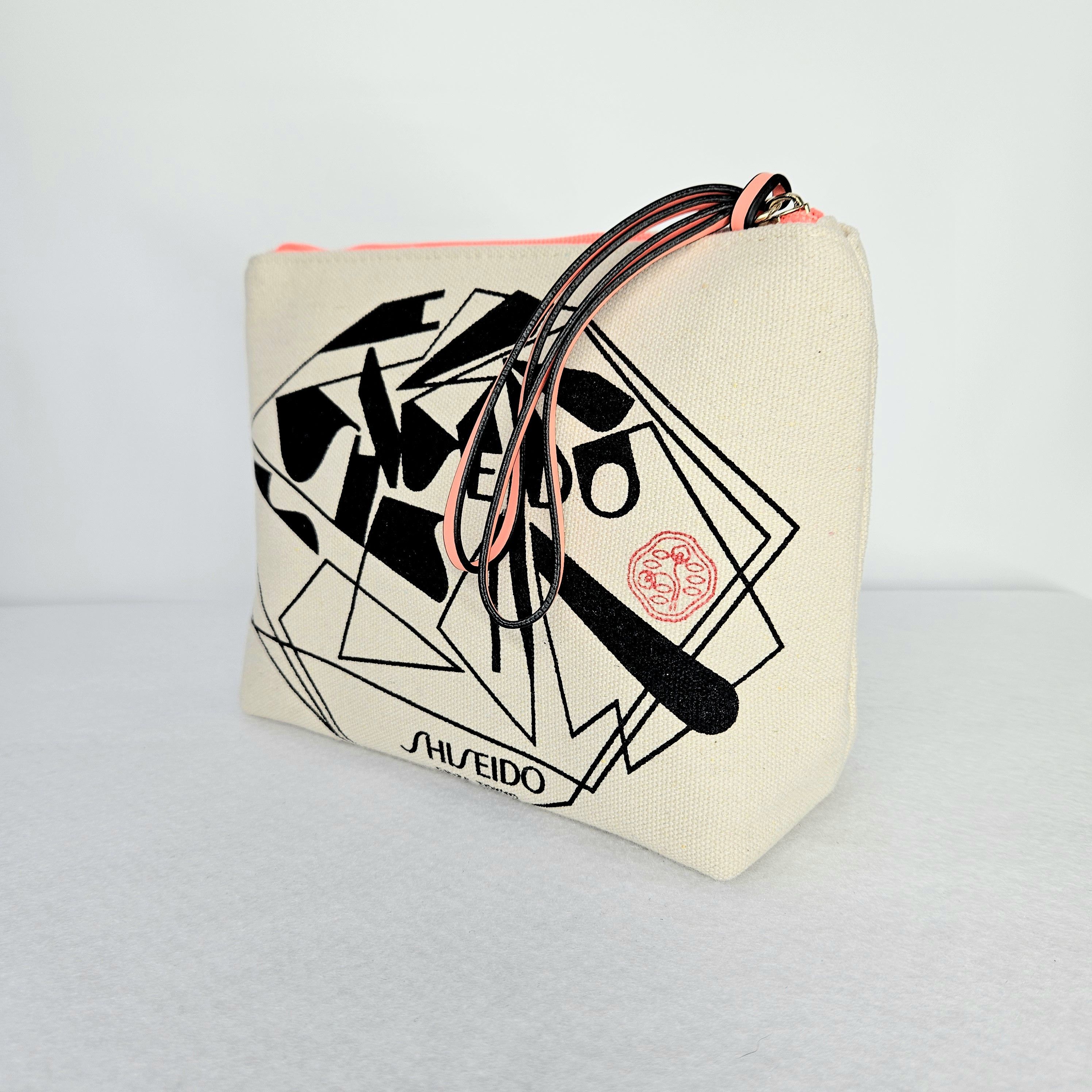 Other Shiseido 8x7x3.5" Cosmetics Bag Cotton Canvas Zipper Lined Size ONE SIZE - 1 Thumbnail