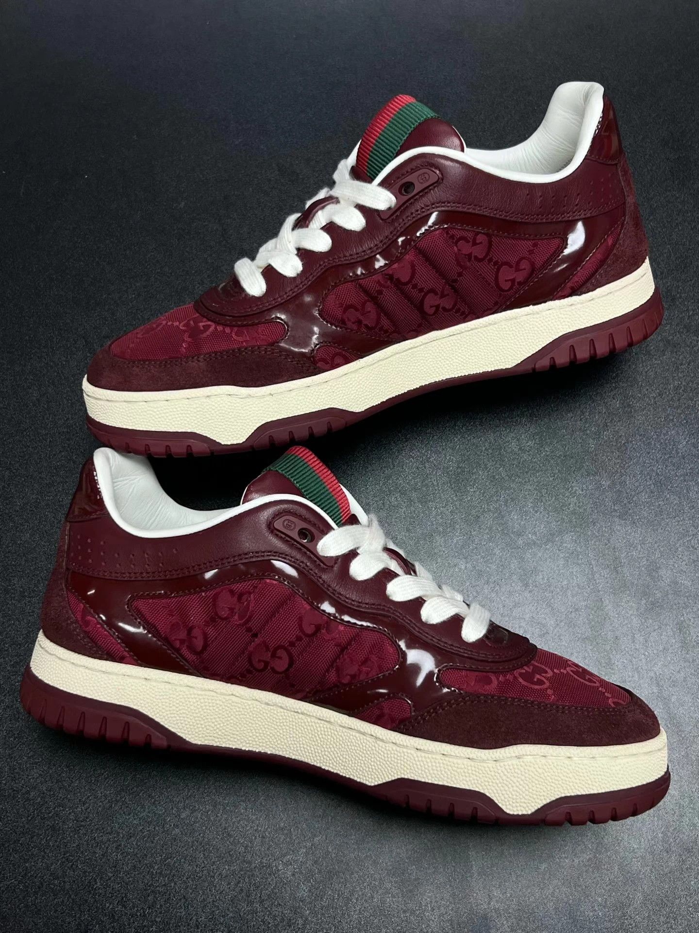 Gucci GUCCI Re-Web Red Low-Top Sneaker 37.5 Size US 7 / IT 37 - 6 Thumbnail