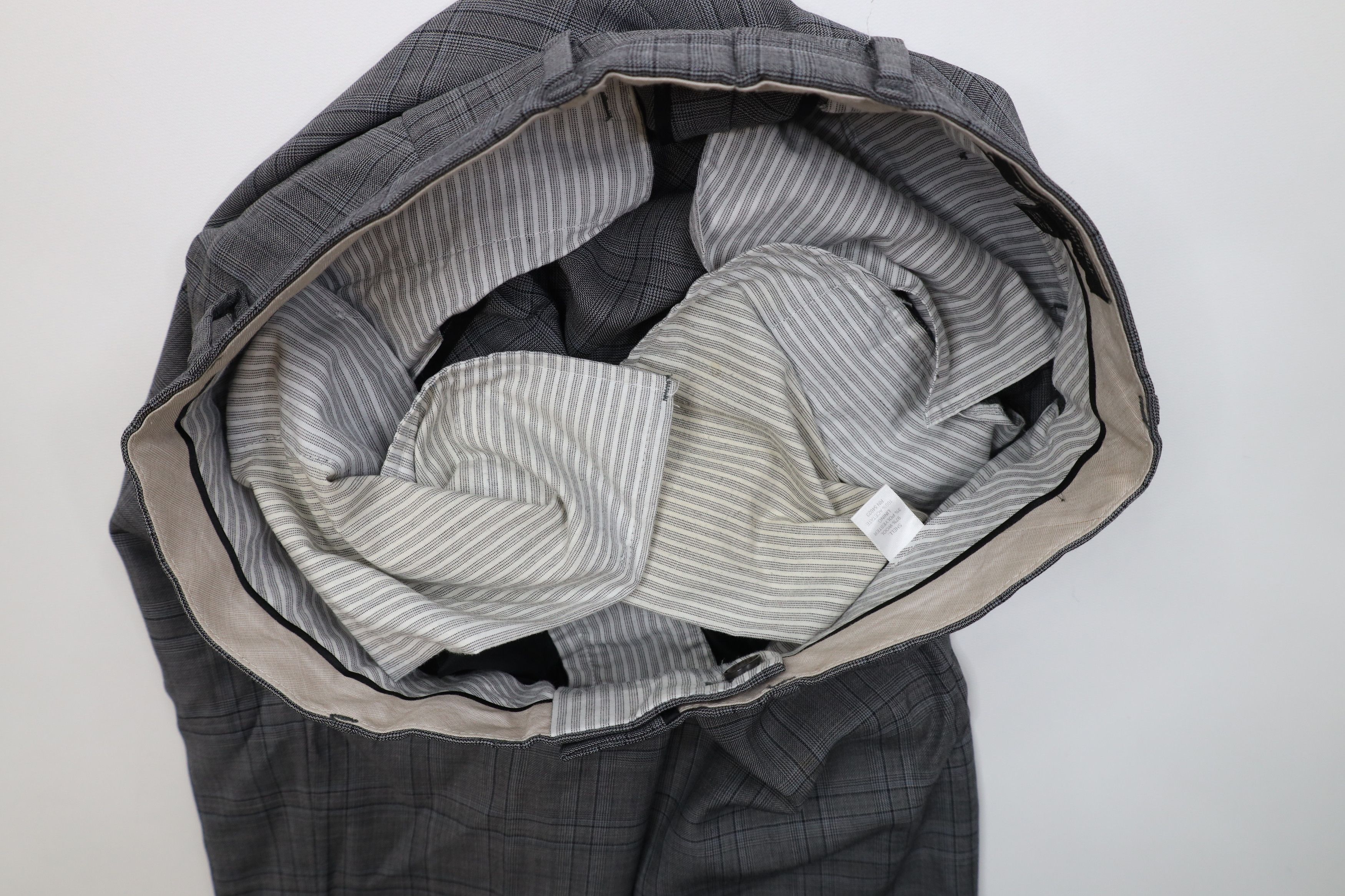 Banana Republic Banana Republic Slim Fit Wool Knit Chino Pants Gray Plaid Size US 31 - 10 Thumbnail