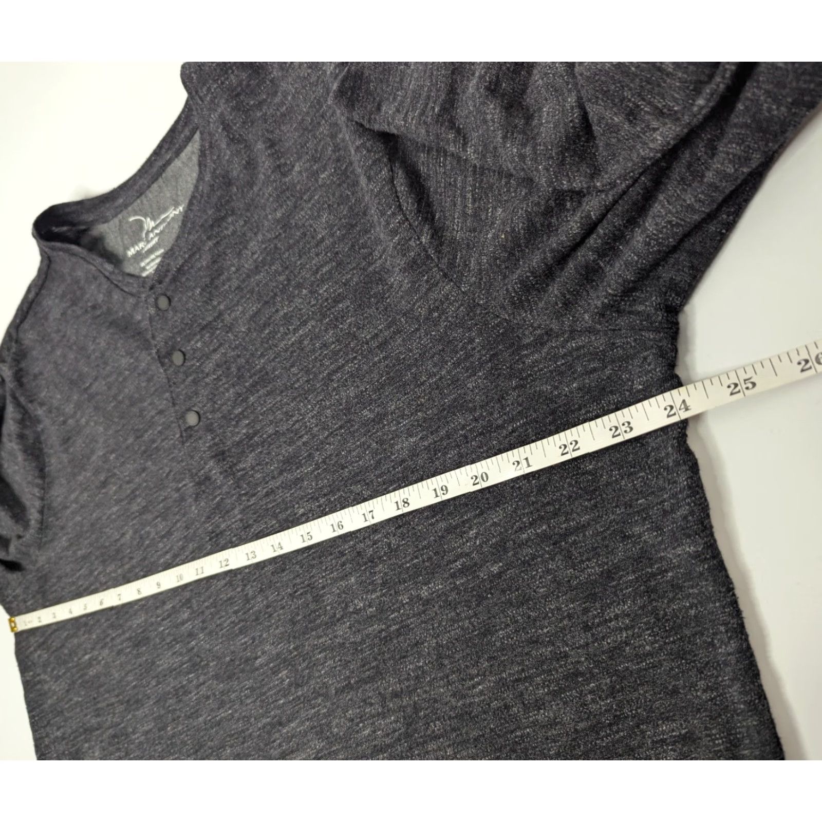 Vintage Marc Anthony Men’s Henley Shirt 2XL Dark Gray Stretch Long Sleeve Button Vintage: No Size US XXL / EU 58 / 5 - 6 Thumbnail
