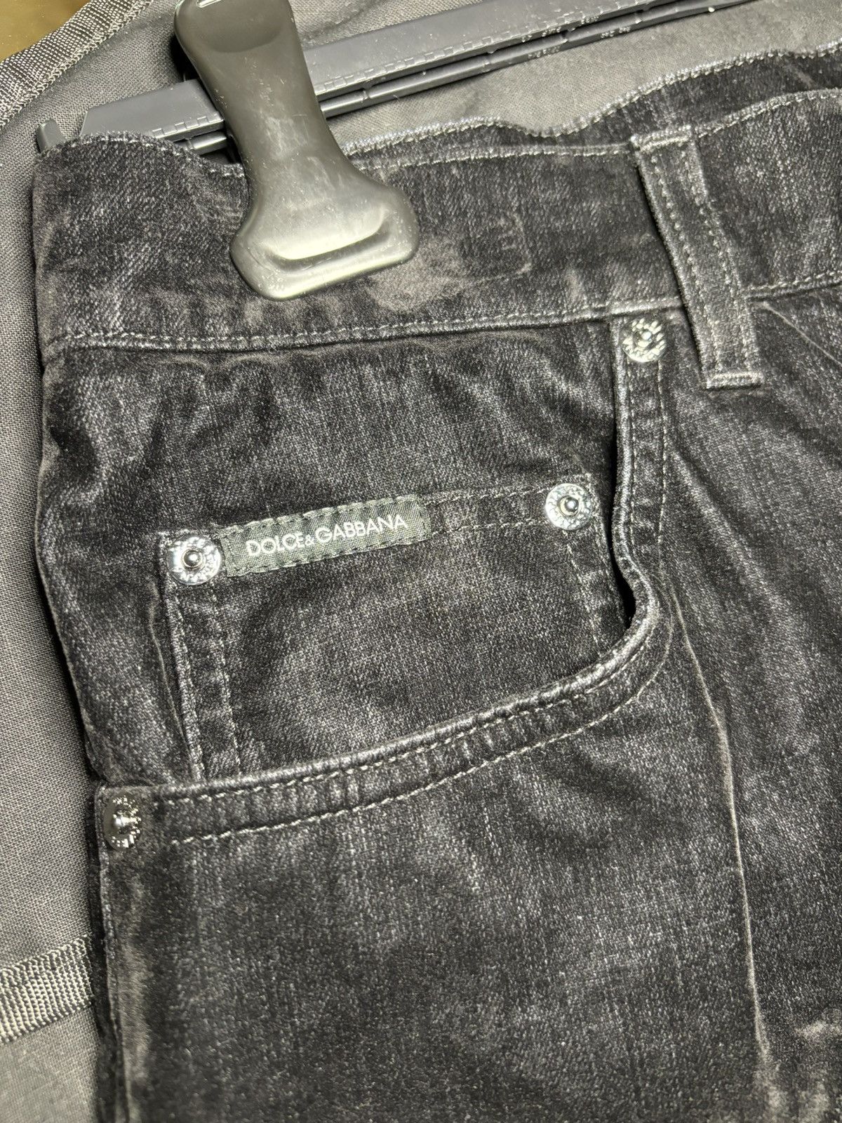 Dolce & Gabbana BRAND NEW Dolce and Gabbana men’s black velour jeans Size US 34 / EU 50 - 7 Thumbnail