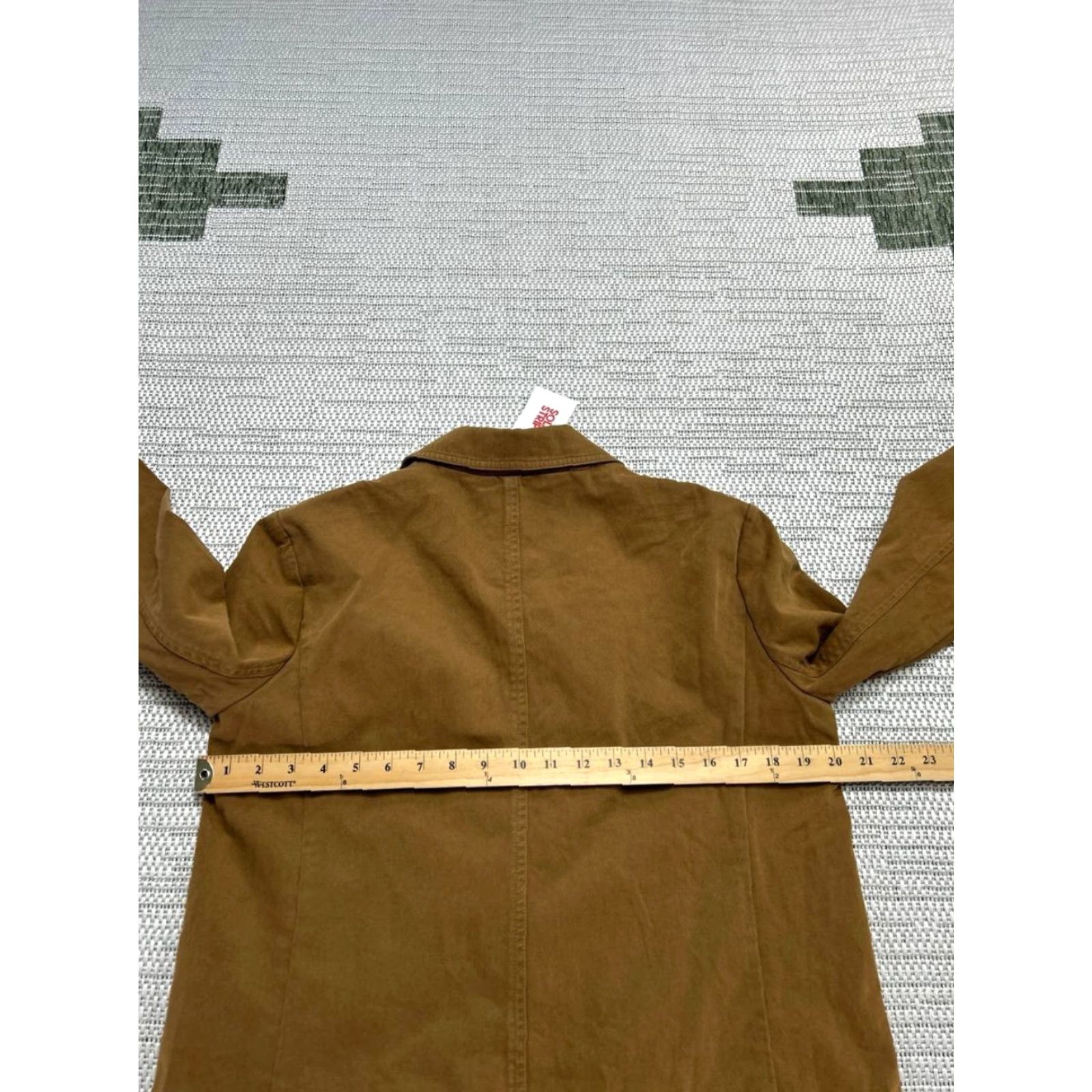 Solid & Striped Solid & Striped Coat Womens XS Brown Canvas Blazer Regular Sleeve Button UK/US? Size XS / US 0-2 / IT 36-38 - 6 Thumbnail