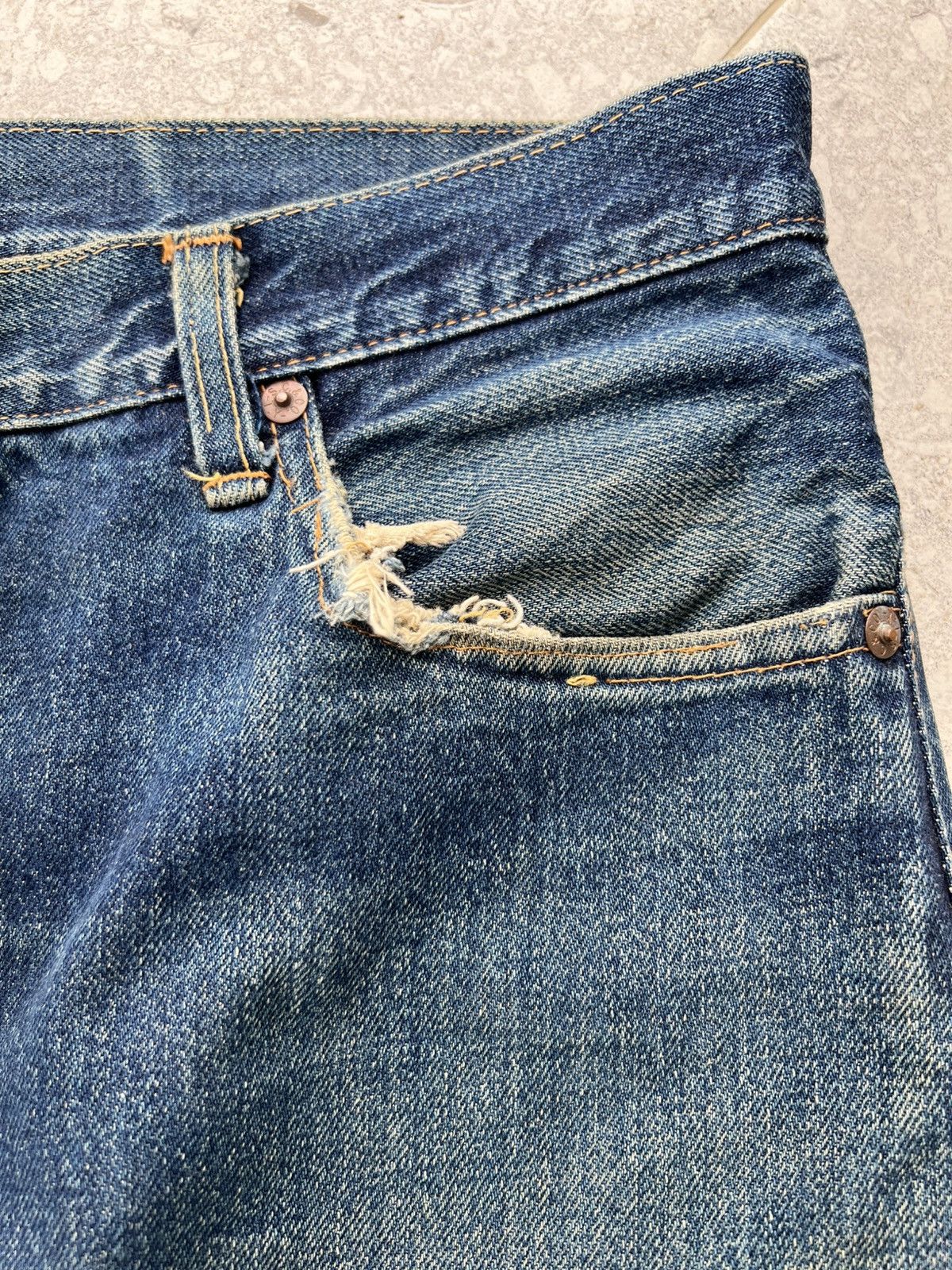 Indigo Sugar Cane Toyo Enterprise Baggy cut denim Size US 33 - 6 Thumbnail