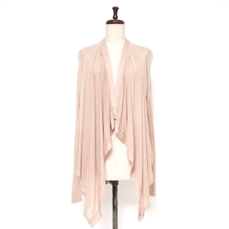Helmut Lang HELMUT LANG sizeP Irregularly shaped nude pink cardigan Size M / US 6-8 / IT 42-44 - 1 Thumbnail
