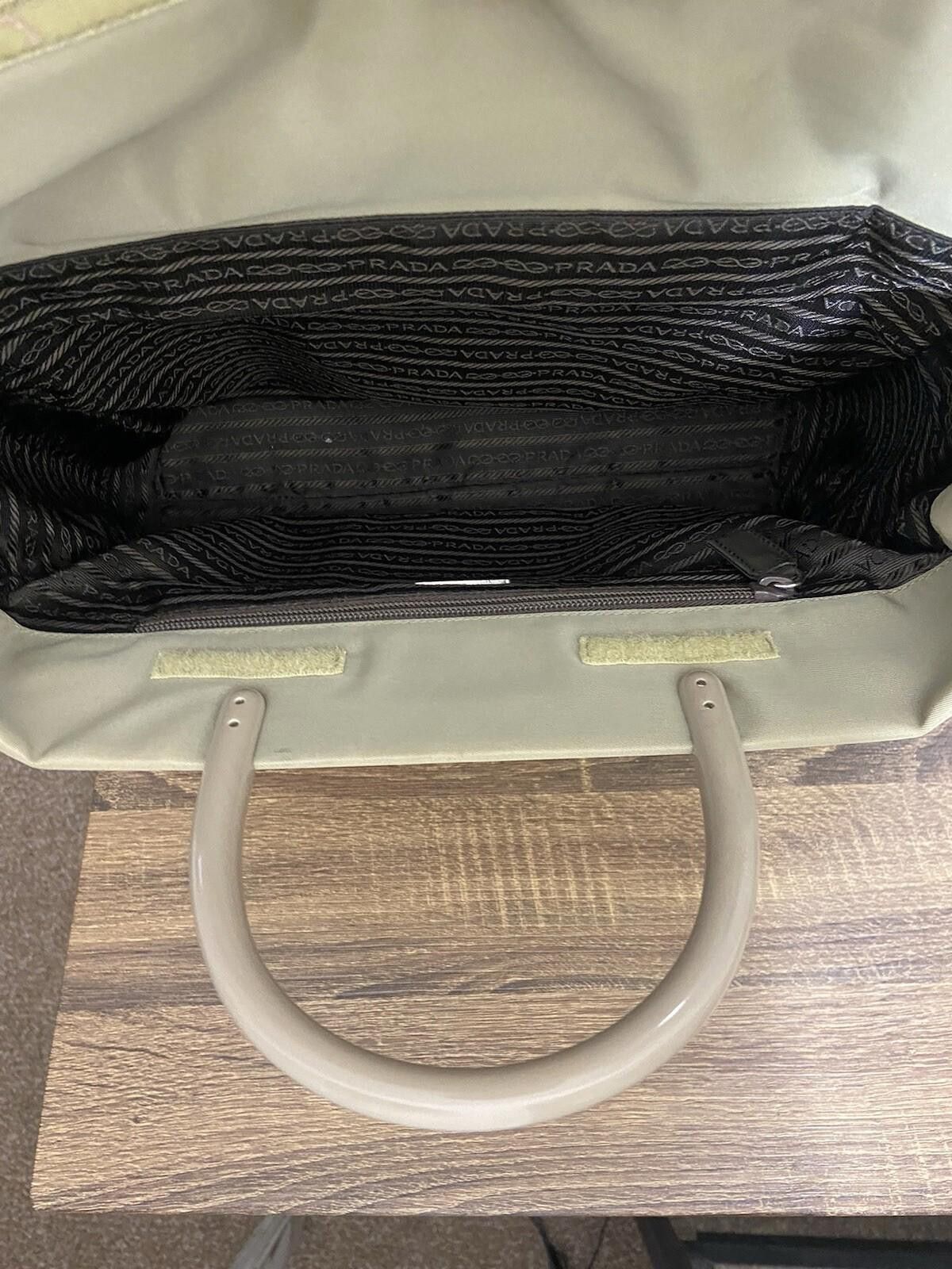 Prada Prada beige nylon small tote handbag, good clean cond Size ONE SIZE - 10 Thumbnail