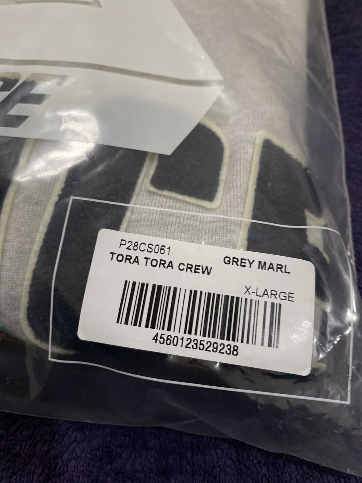 Palace × Vintage Palace Tora Tora Crew Grey Marl Size US XL / EU 56 / 4 - 5 Thumbnail