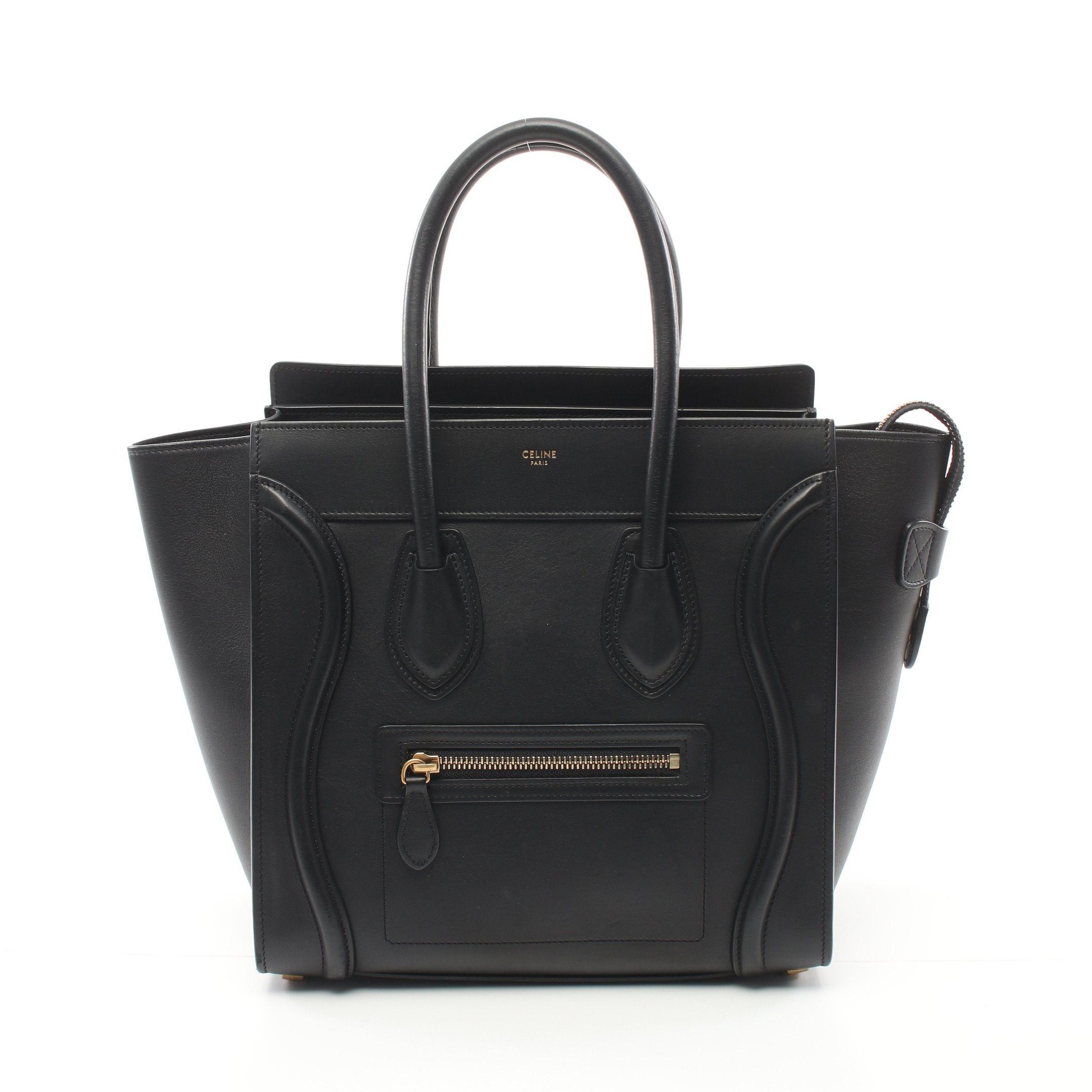 image of Celine Micro Luggage Luggage Micro Handbag Leather Black, Women's