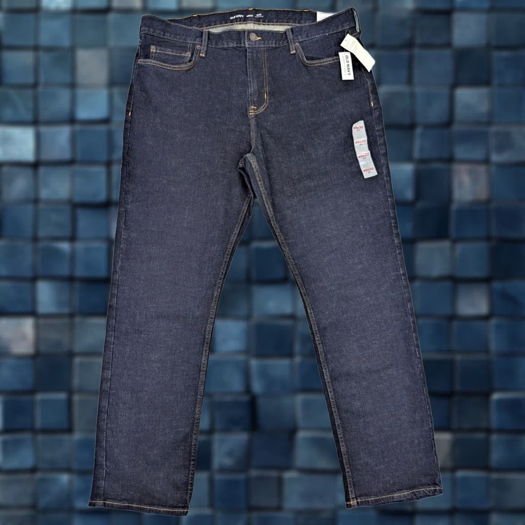 Old Navy Old Navy Jeans Men 40x32 Slim Straight Leg Blue Denim Stretch 5-Pocket Regular Waist Size 40 Adult Mens Denim Jeans Size US 40 / EU 56 - 1 Thumbnail