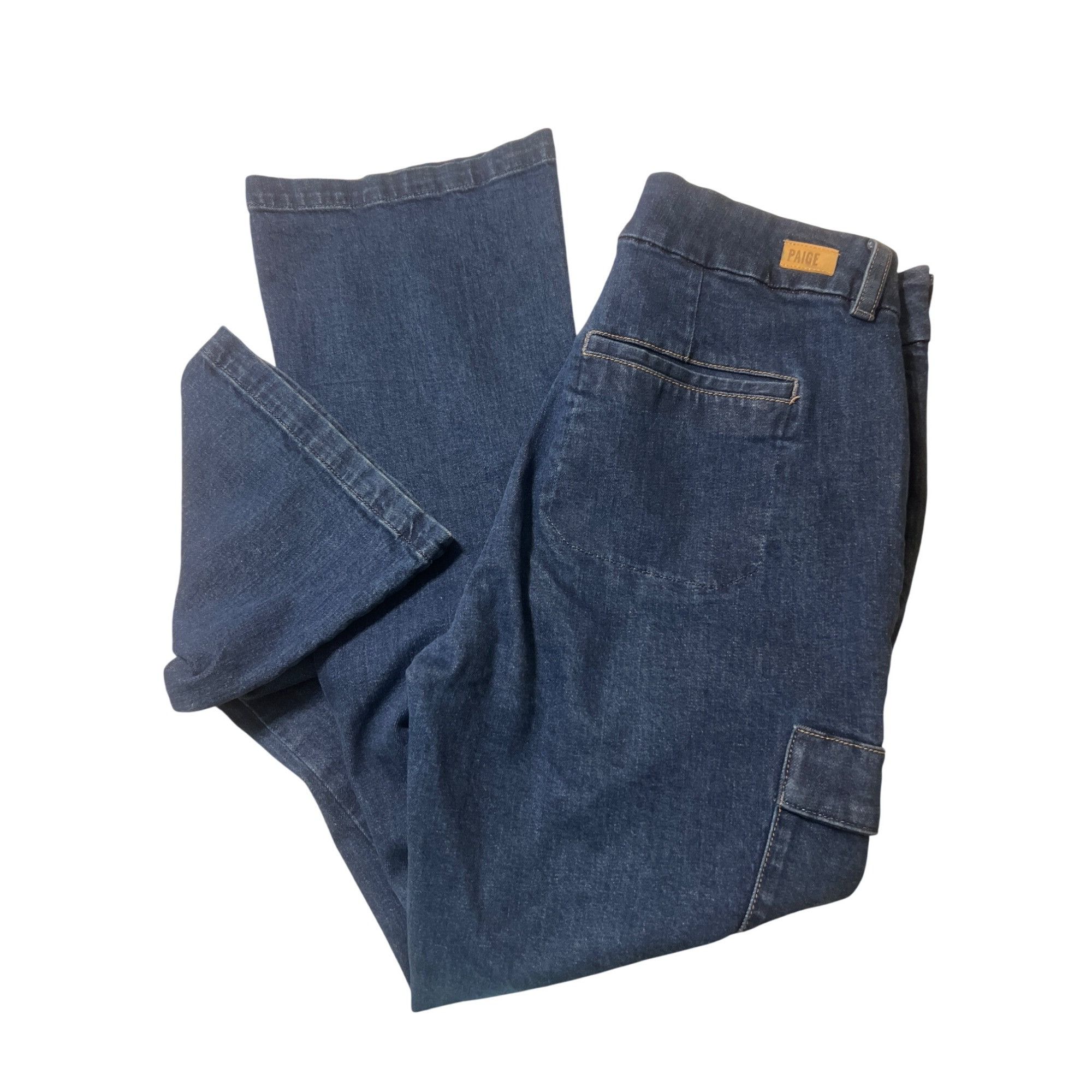 Paige Paige Dion Cargo Pocket Denim Blue Jeans Relaxed Fit Flare L Size 32" / US 10 / IT 46 - 3 Thumbnail