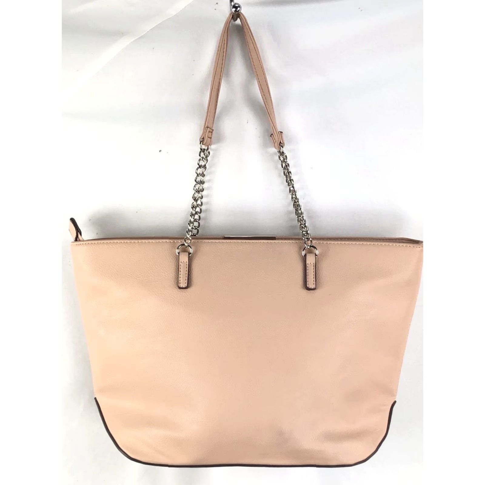 Nine West Nine West Quilted Tote Large Handbag Beige Faux Leather Purse Double Chain Handles Bag 16in Wide 10in 5in Depth Women Size ONE SIZE - 3 Thumbnail