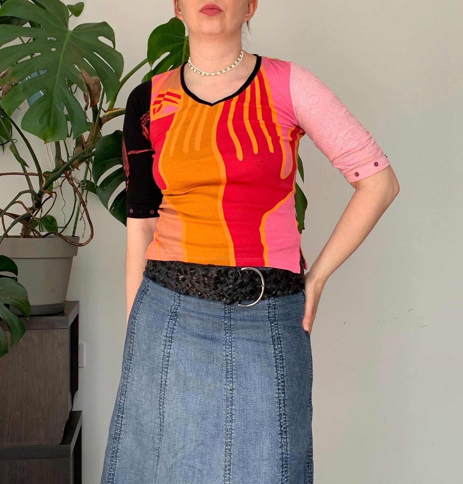 Custo Barcelona Y2K Custo Barcelona Patchwork Graphic Top S/M Size S / US 4 / IT 40 - 2 Thumbnail