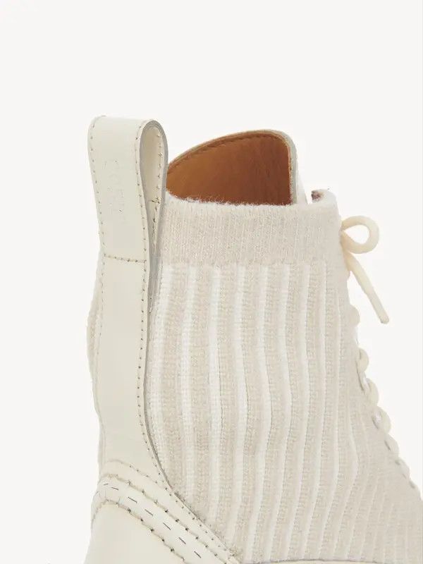 Chloe o1y0825 Leather Ankle Boots in Ivory Size US 7 / IT 37 - 3 Thumbnail