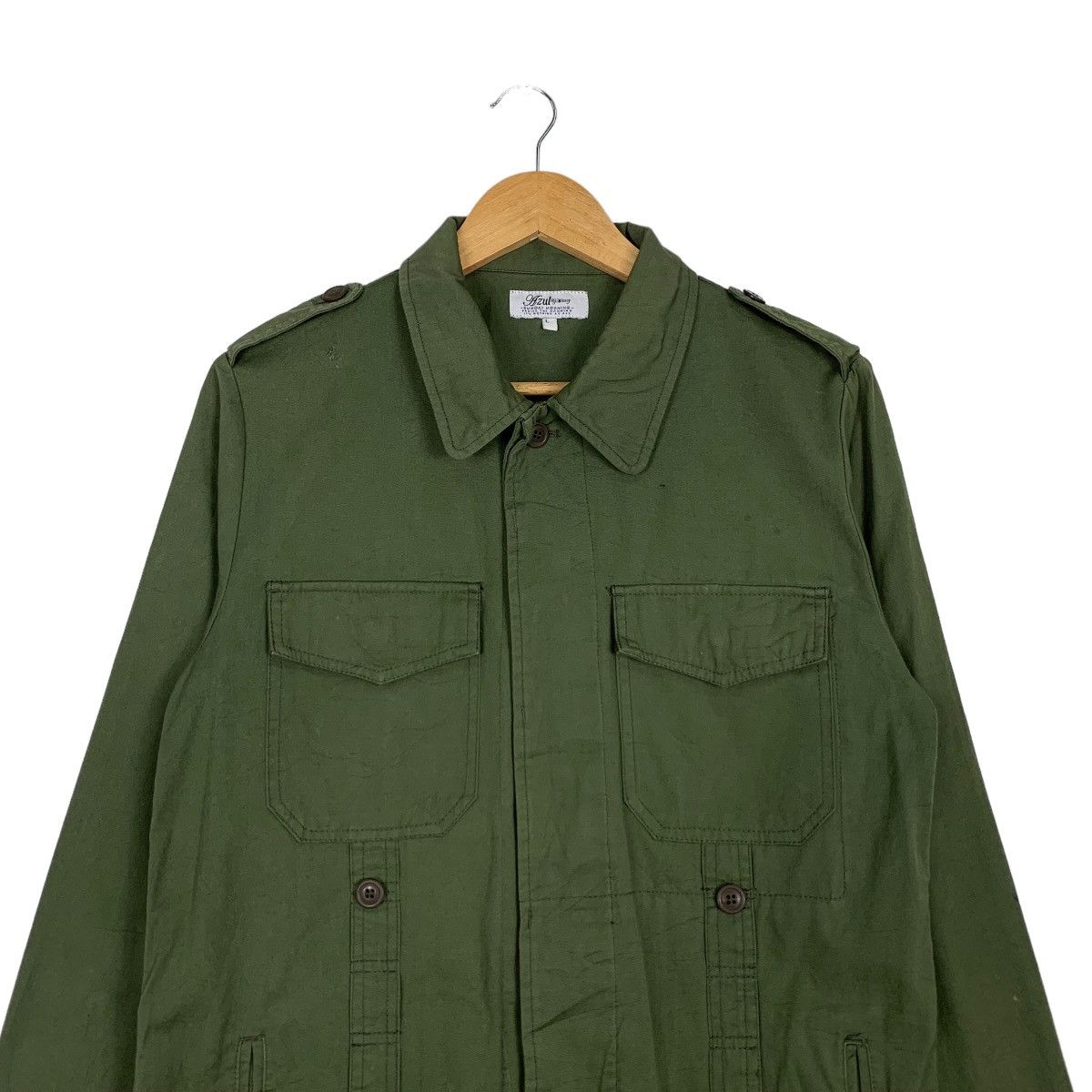 MOUSSY AZUL by Moussy Army Green Jacket #1042-C47 Size US L / EU 52-54 / 3 - 2 Thumbnail