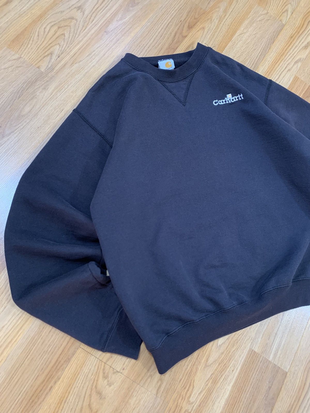 Carhartt Sz L - Vintage Carhartt Crewneck Fleece Sweatshirt (Black) Size US L / EU 52-54 / 3 - 4 Thumbnail