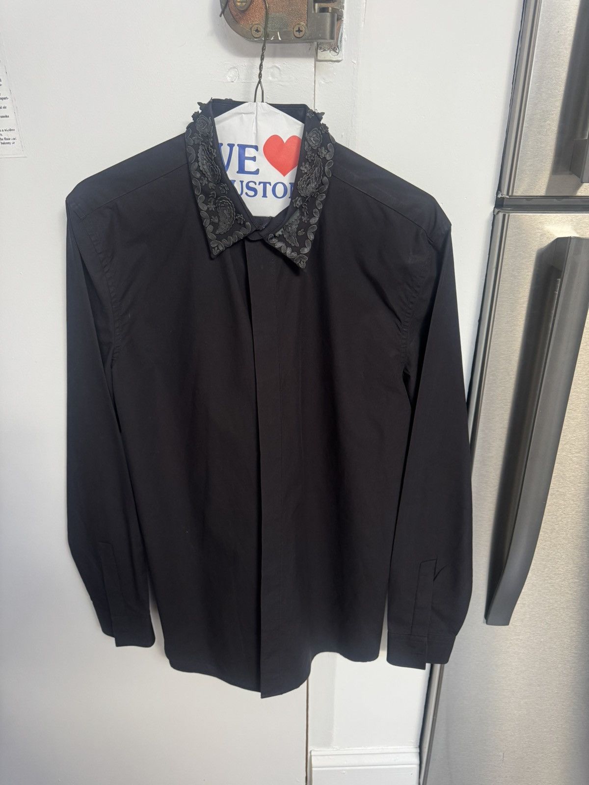 Givenchy Leather Collar Givenchy Button Down Size US M / EU 48-50 / 2 - 1 Thumbnail