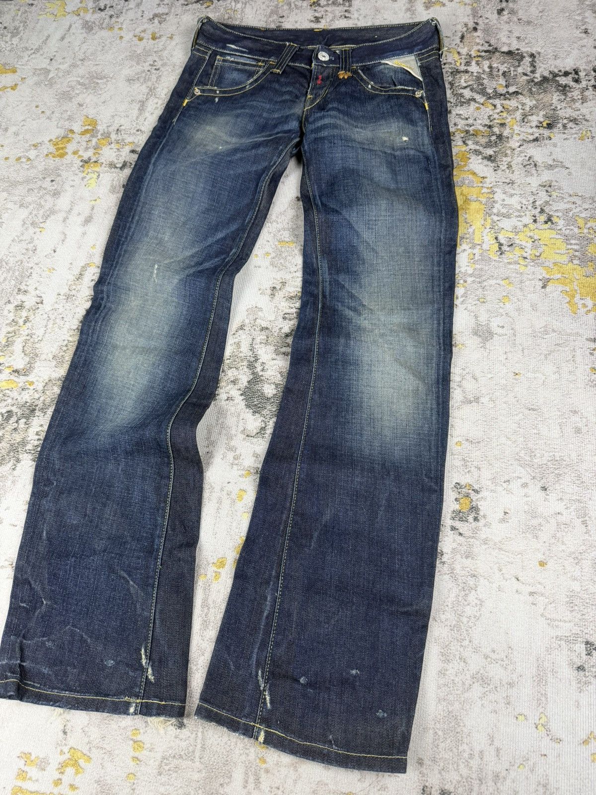 Tornado Mart Vintage 90s Replay Flared Wash Jeans Size US 28 / EU 44 - 2 Thumbnail