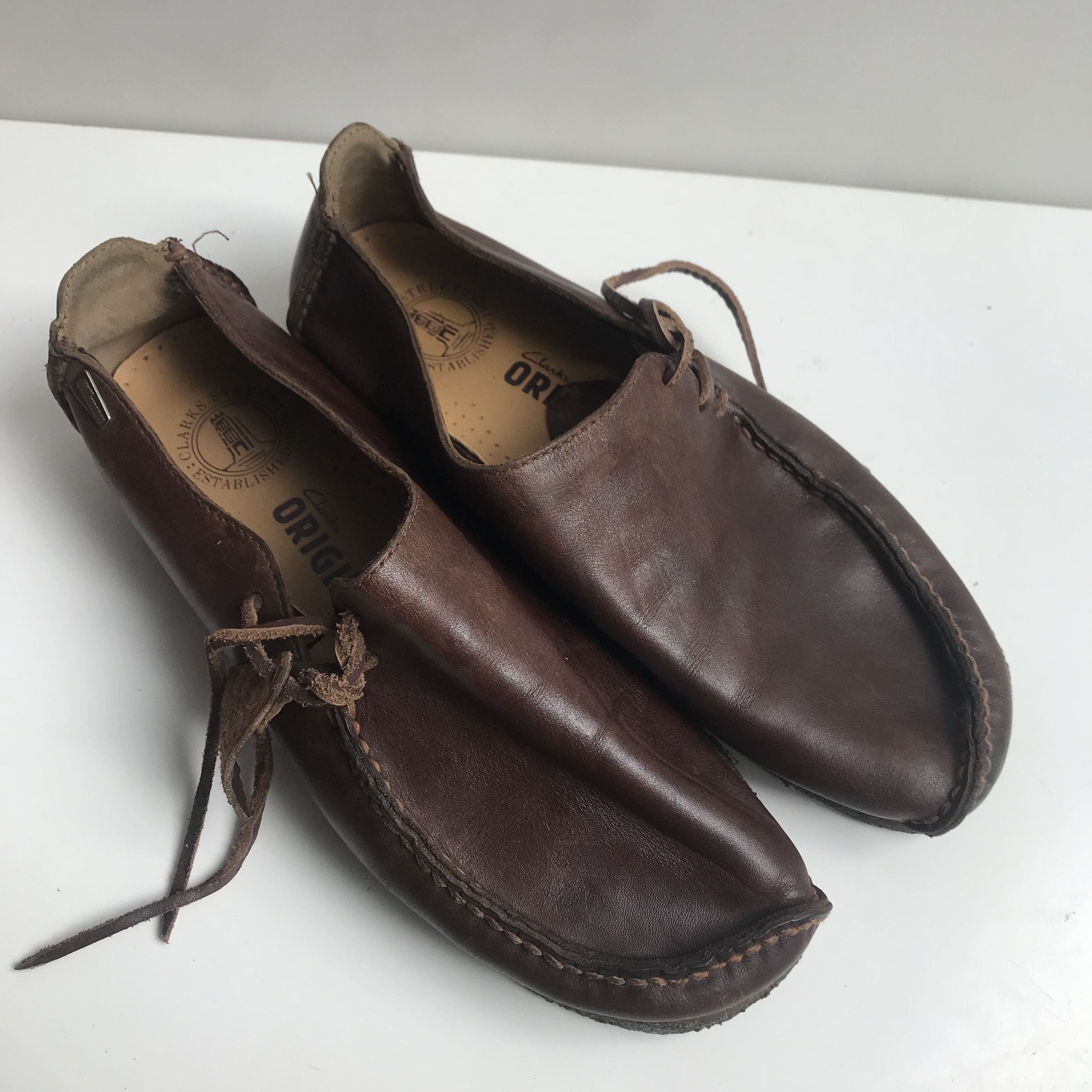 Clarks Vintage Clarks original Lugger brown leather Low Shoes Size US 8.5 / EU 41-42 - 10 Thumbnail