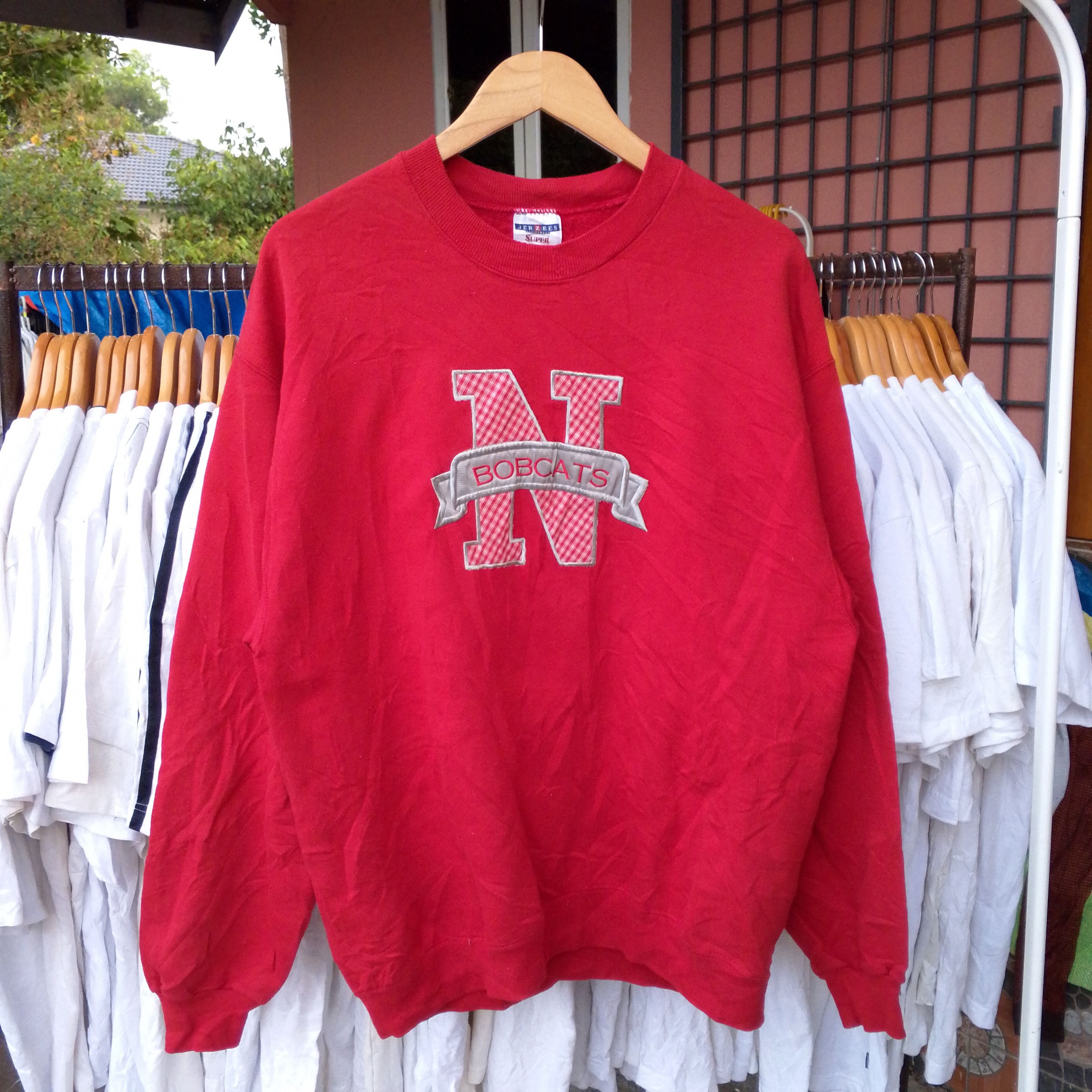 Vintage Vintage Bobcats Spellout Embroidery Sweatshirt Size US L / EU 52-54 / 3 - 1 Thumbnail