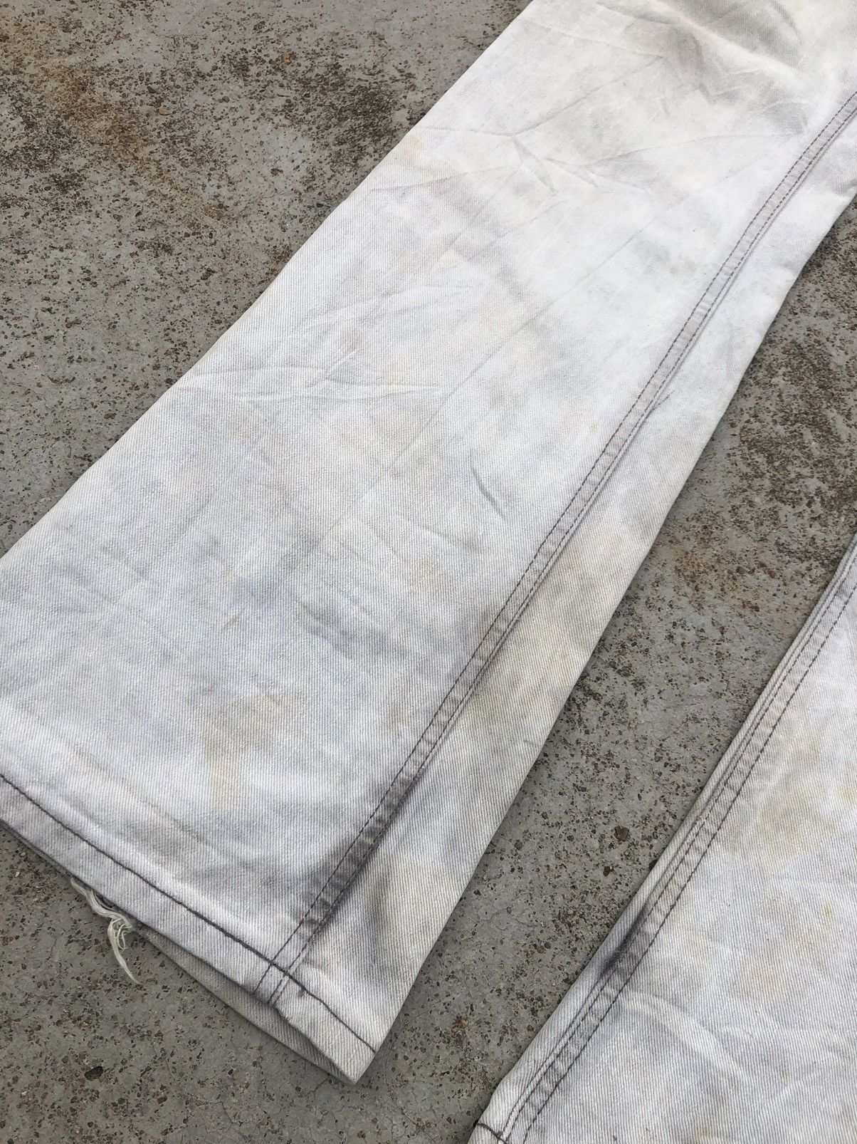 Tete Homme FLARED DIRTY YELLOWISH JEANS BY TETE HOMME Size US 34 / EU 50 - 5 Thumbnail