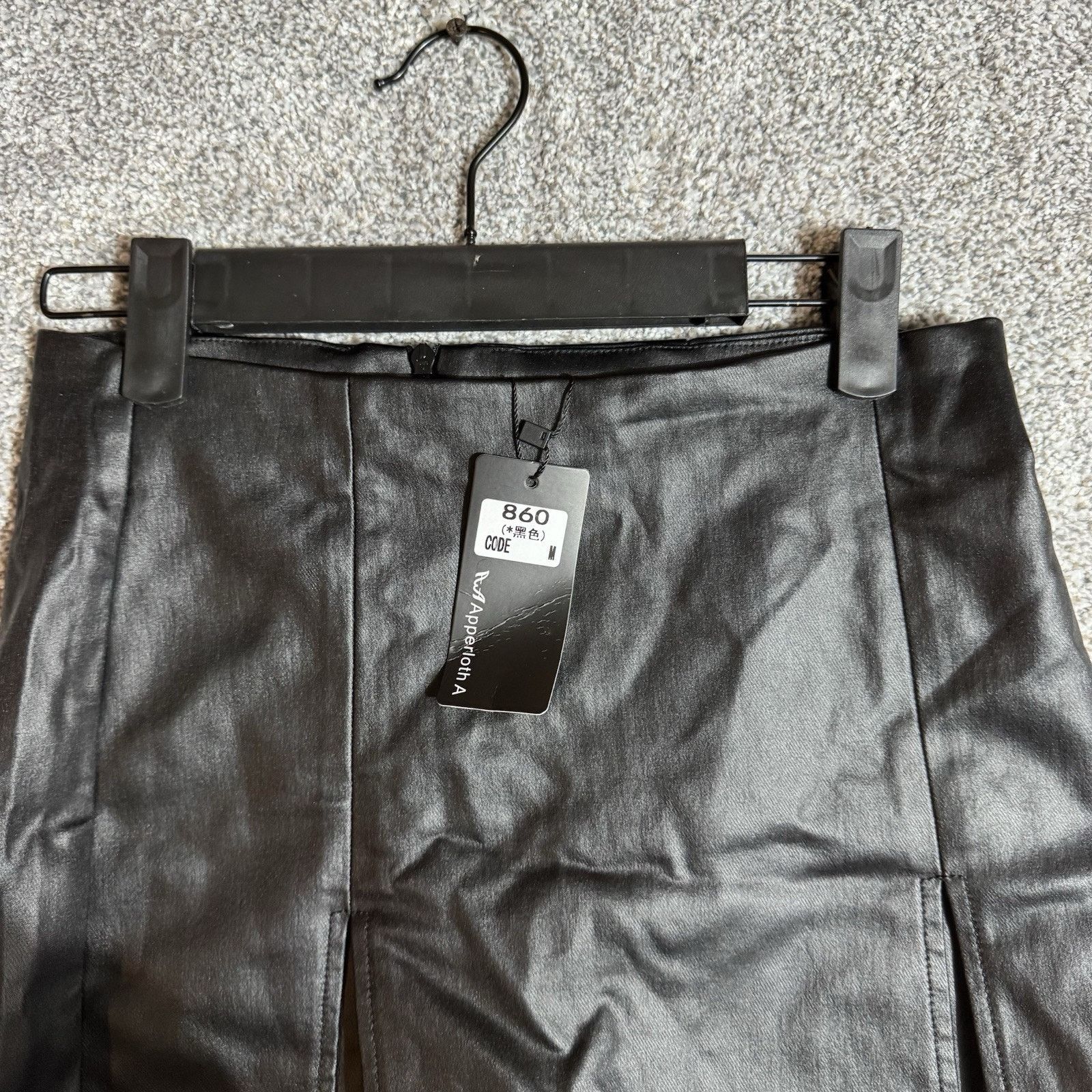 Other Faux Leather Skort M Edgy Streetwear Biker Y2K Grunge Punk Size 26" / US 2 / IT 38 - 2 Thumbnail