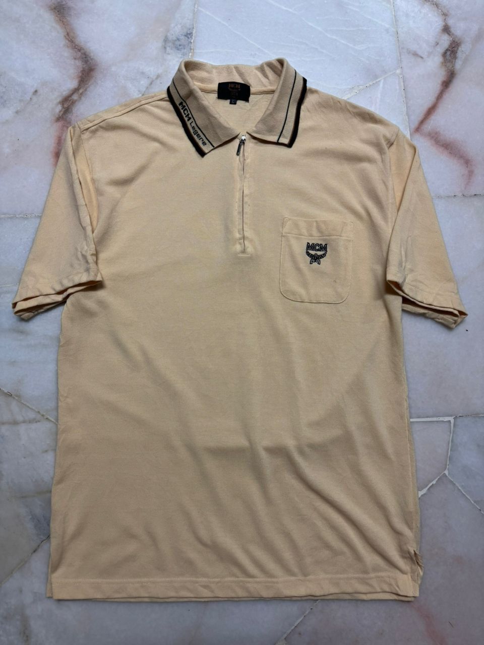 MCM VINTAGE 1990s MCM HALF ZIPPER POLO TER EMBROIDERY LOGO Size US L / EU 52-54 / 3 - 4 Thumbnail