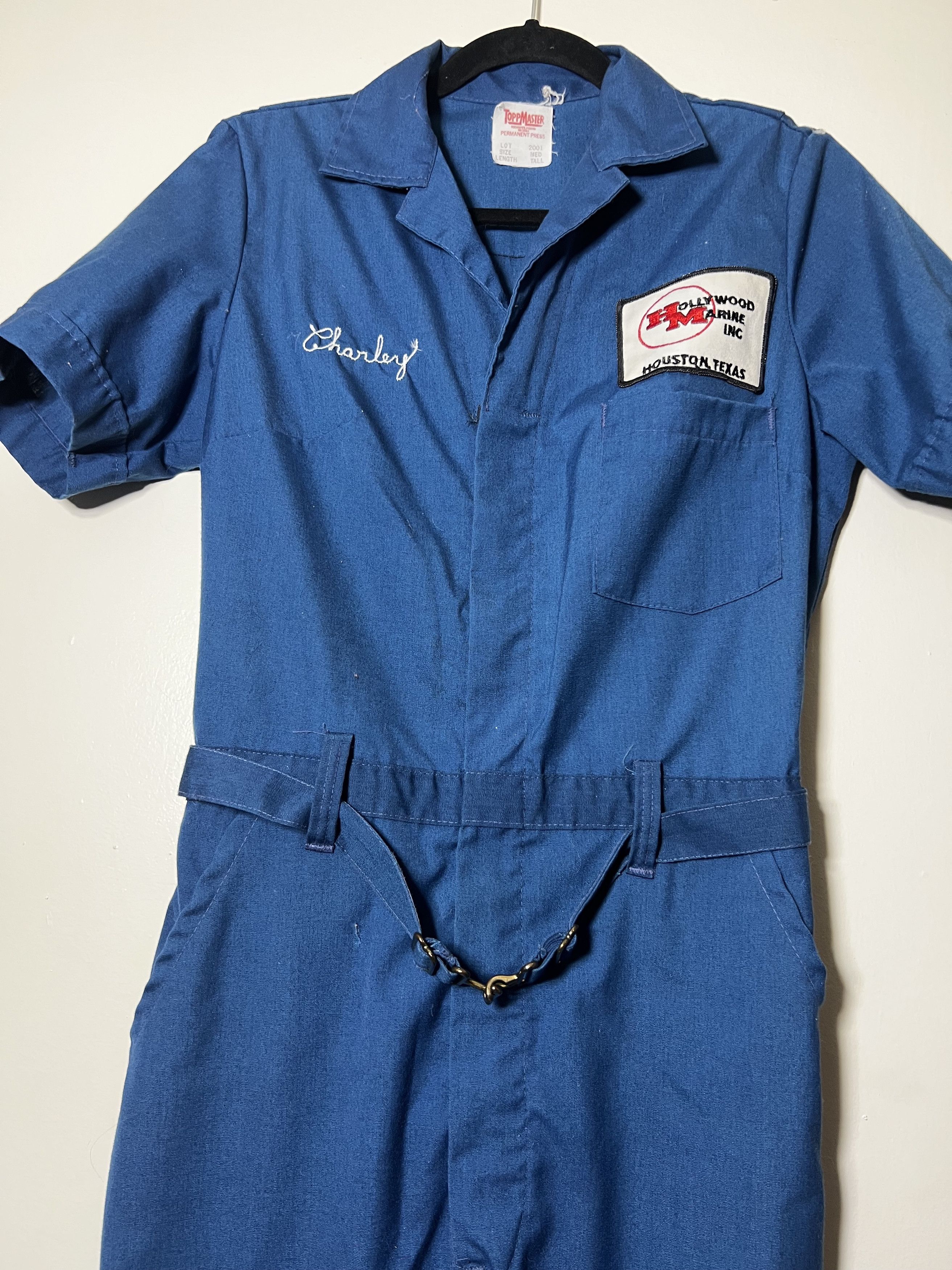 Vintage Vintage 60's Topp Master Jumpsuit - Hollywood Marine Inc. Size 29" - 4 Thumbnail