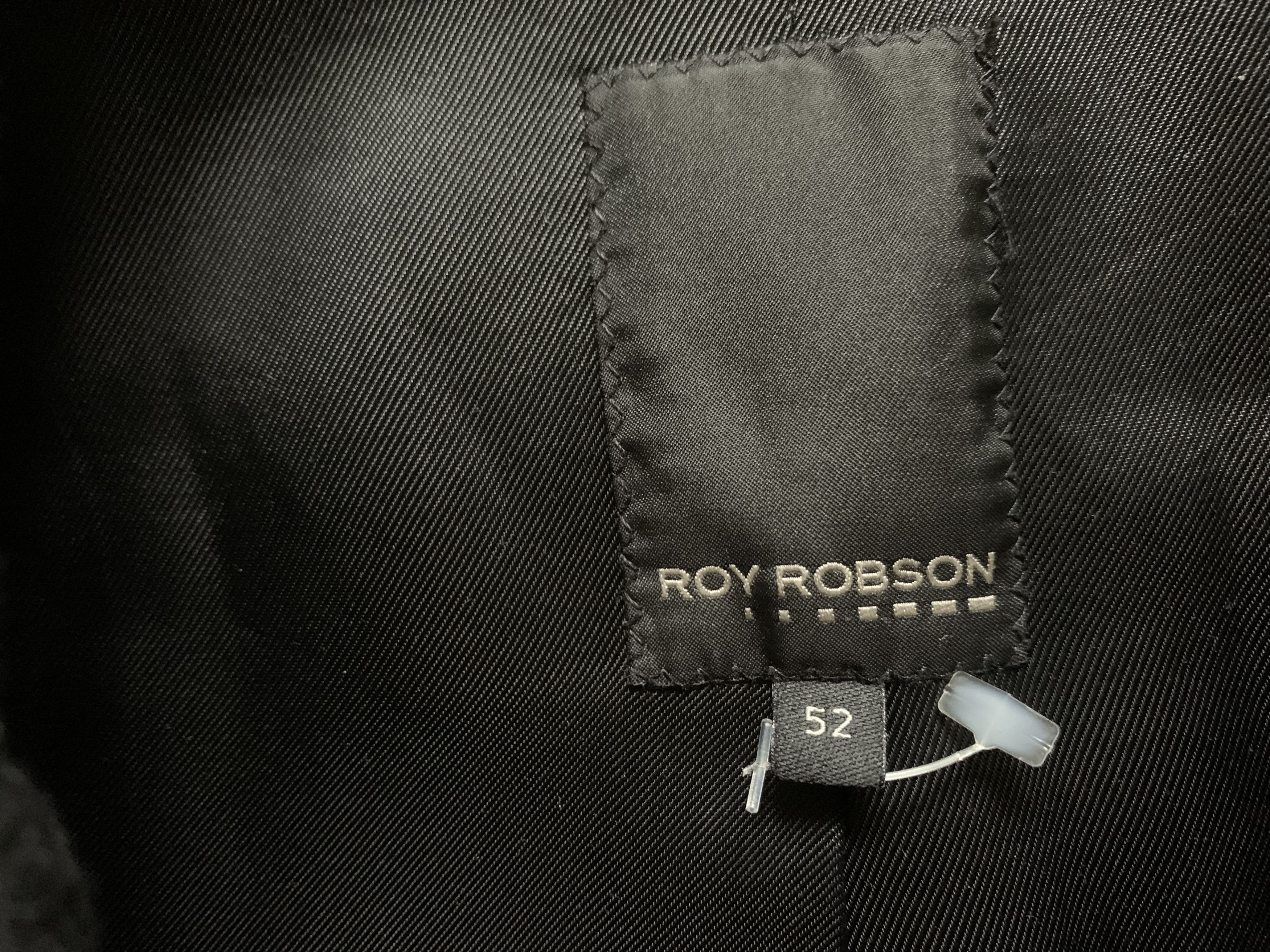 Designer × Vintage Roy Robson Wool Black Heavy Coat Size US L / EU 52-54 / 3 - 6 Thumbnail
