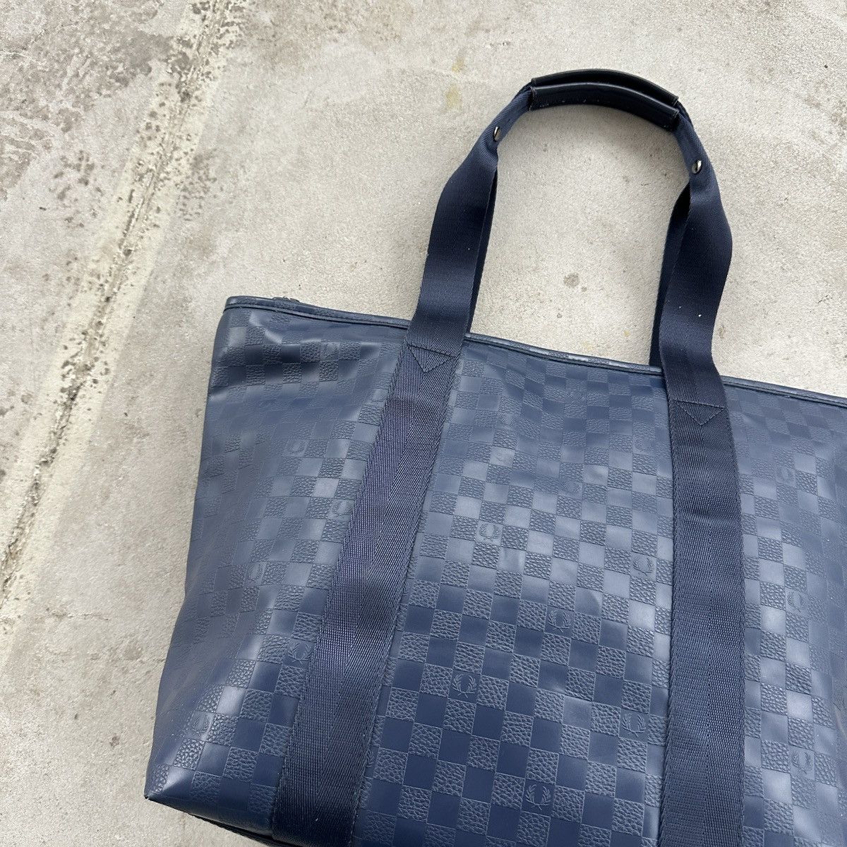 Fred Perry Vintage Fred Perry Monogram Pattern Tote Bag Blue Eco OS Size ONE SIZE - 7 Thumbnail